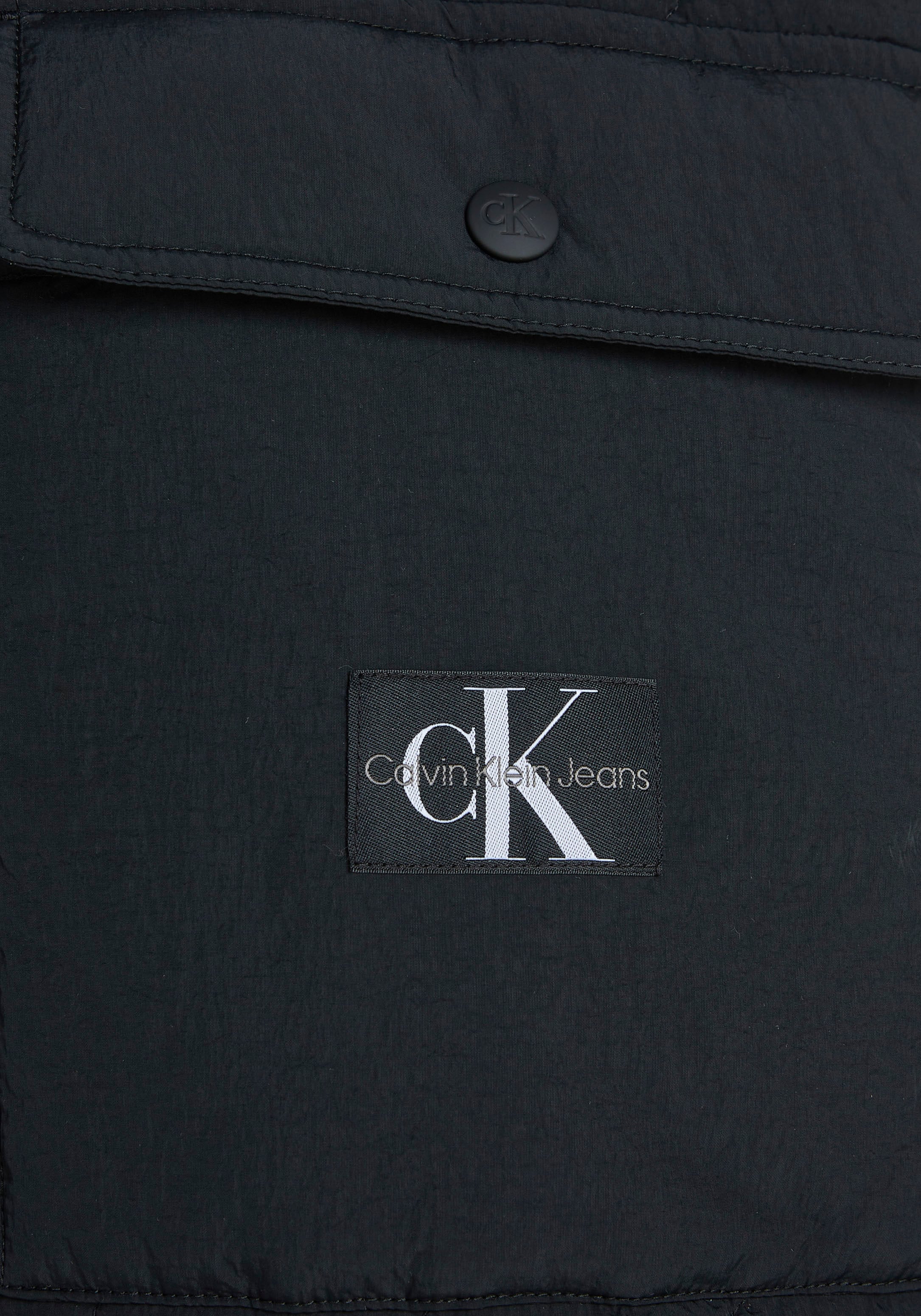 Calvin Klein Jeans Steppmantel »LONG QUILTED UTILITY COAT«