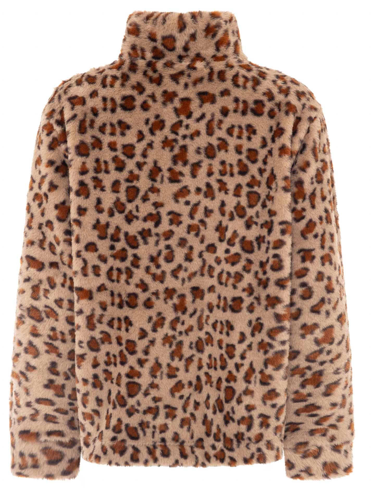 Zwillingsherz Troyer »Fake Fur Troyer Cozy Leo« mit Stehkragen, Reißverschluß, flauschiges Material, Leo-Allover