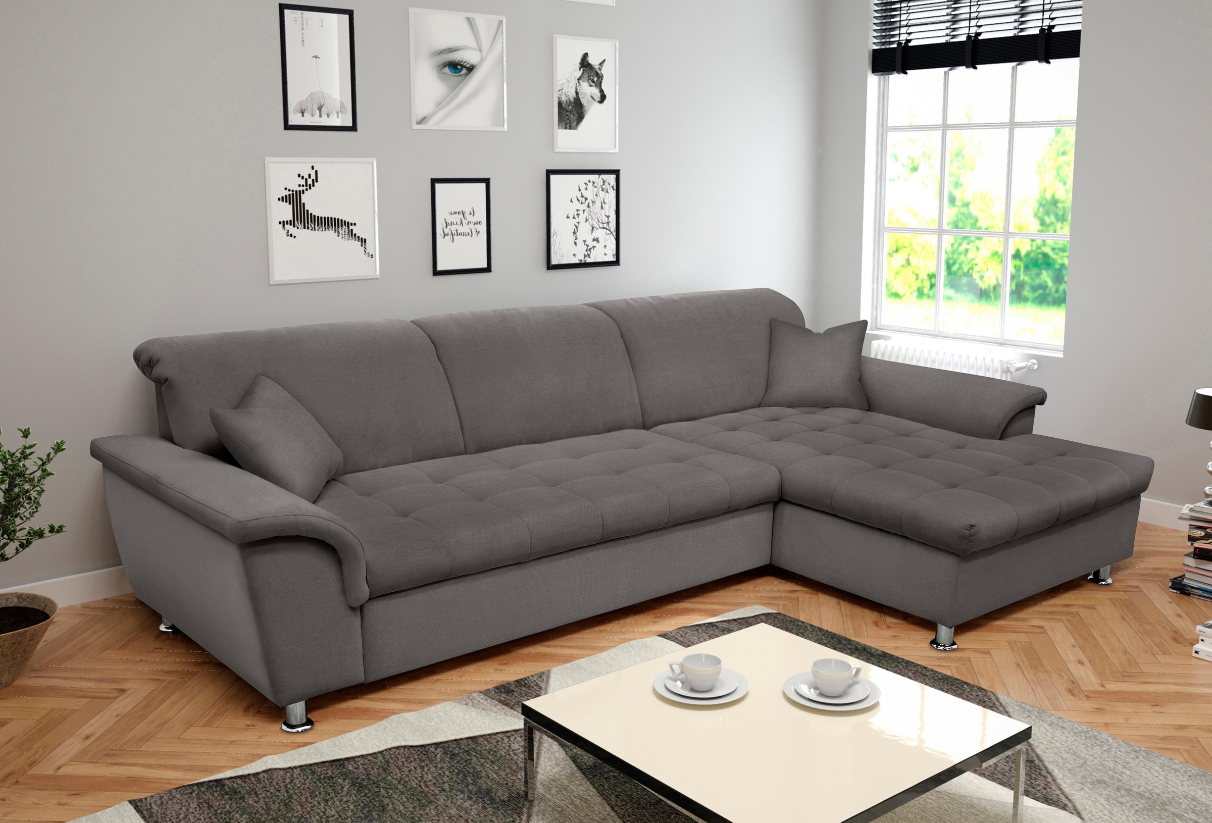 DOMO collection Ecksofa Franzi, wahlweise mit Bettfunktion, Bettkasten und günstig online kaufen