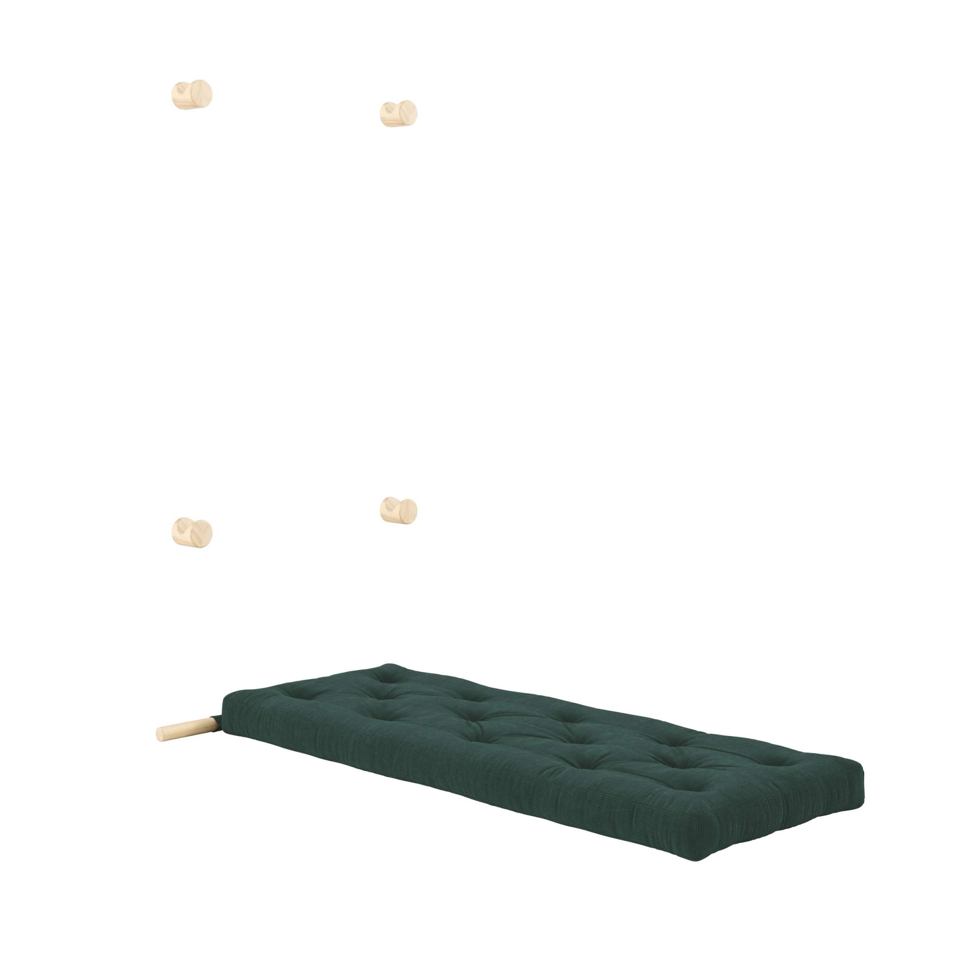 Karup Design Schlafsofa »Hooked Schlafsessel, Sitz- und Schlafplatz, Wandmontiert, platzsparend«, Futonmatratze inkl. Halterungsset aus FSC®-zertifiziertem Massivholz