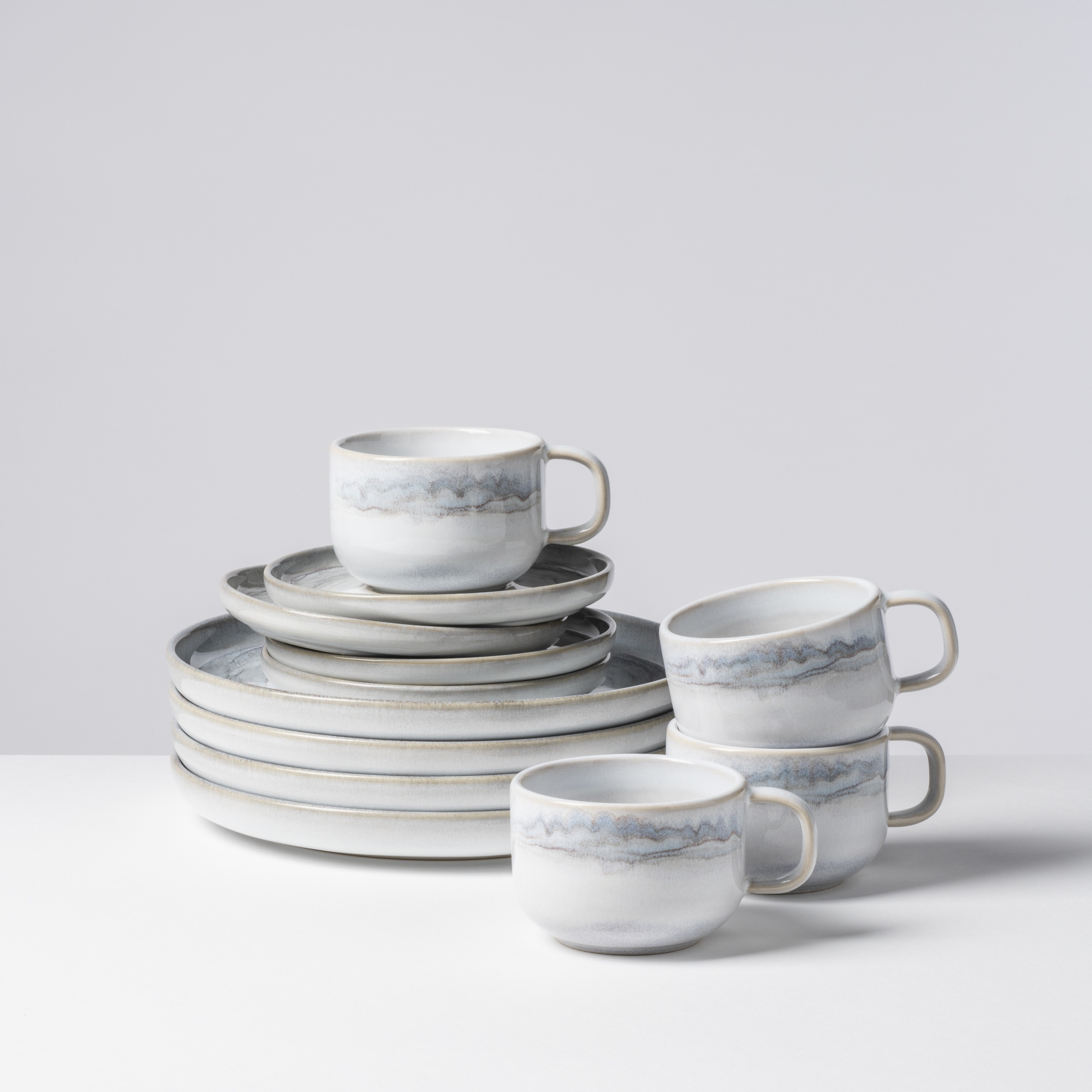 gipfelstück Kaffeeservice »Tiefer See« Scandi-Style, jedes Stück ein Unikat günstig online kaufen