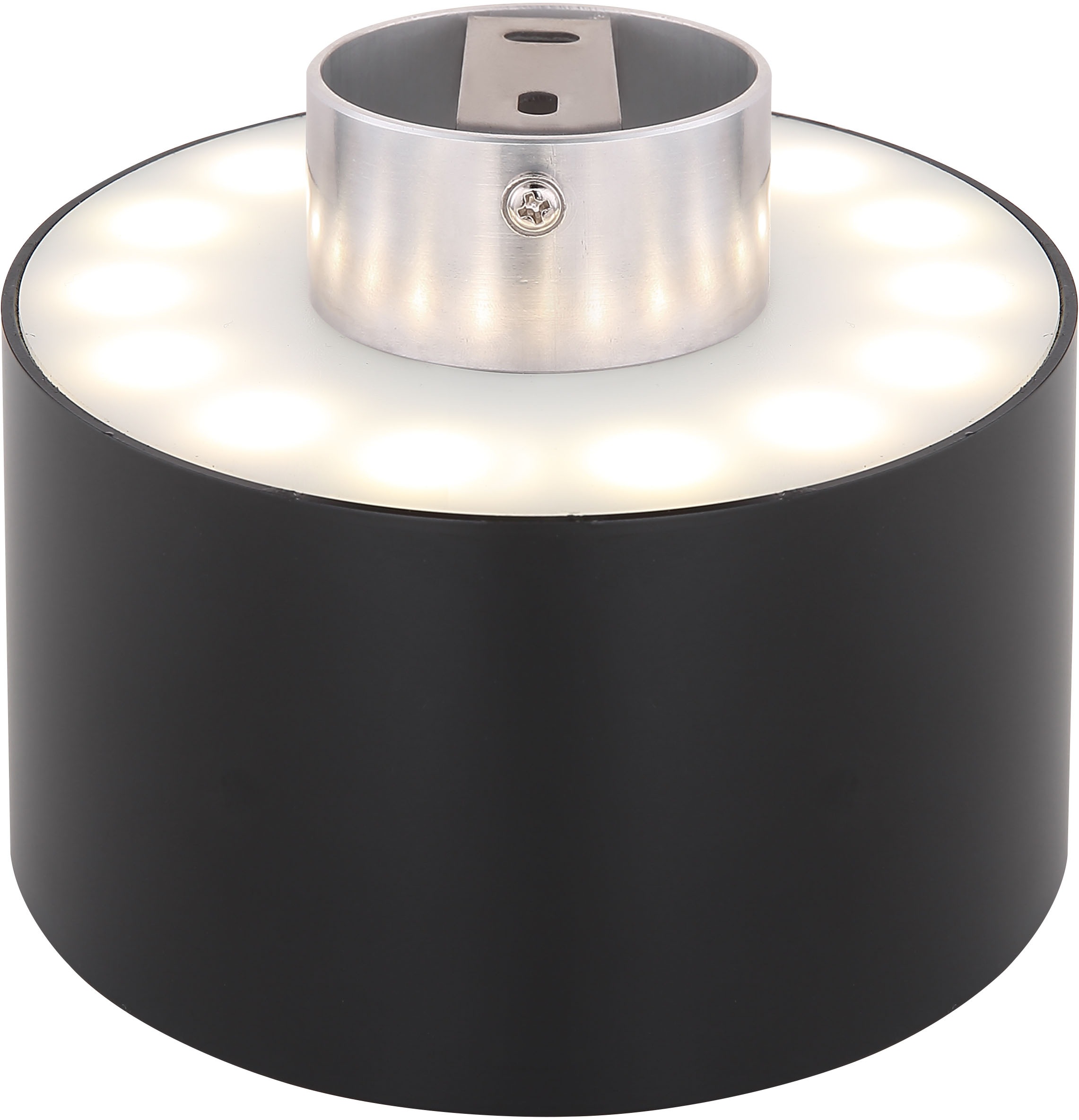 GLOBO LIGHTING LED Deckenleuchte »JENNY«, Leuchtmittel LED-Modul | LED fest integriert, Deckenlampe / Schlafzimmer / Wohnbereich / schwarz / rund / Aluminium