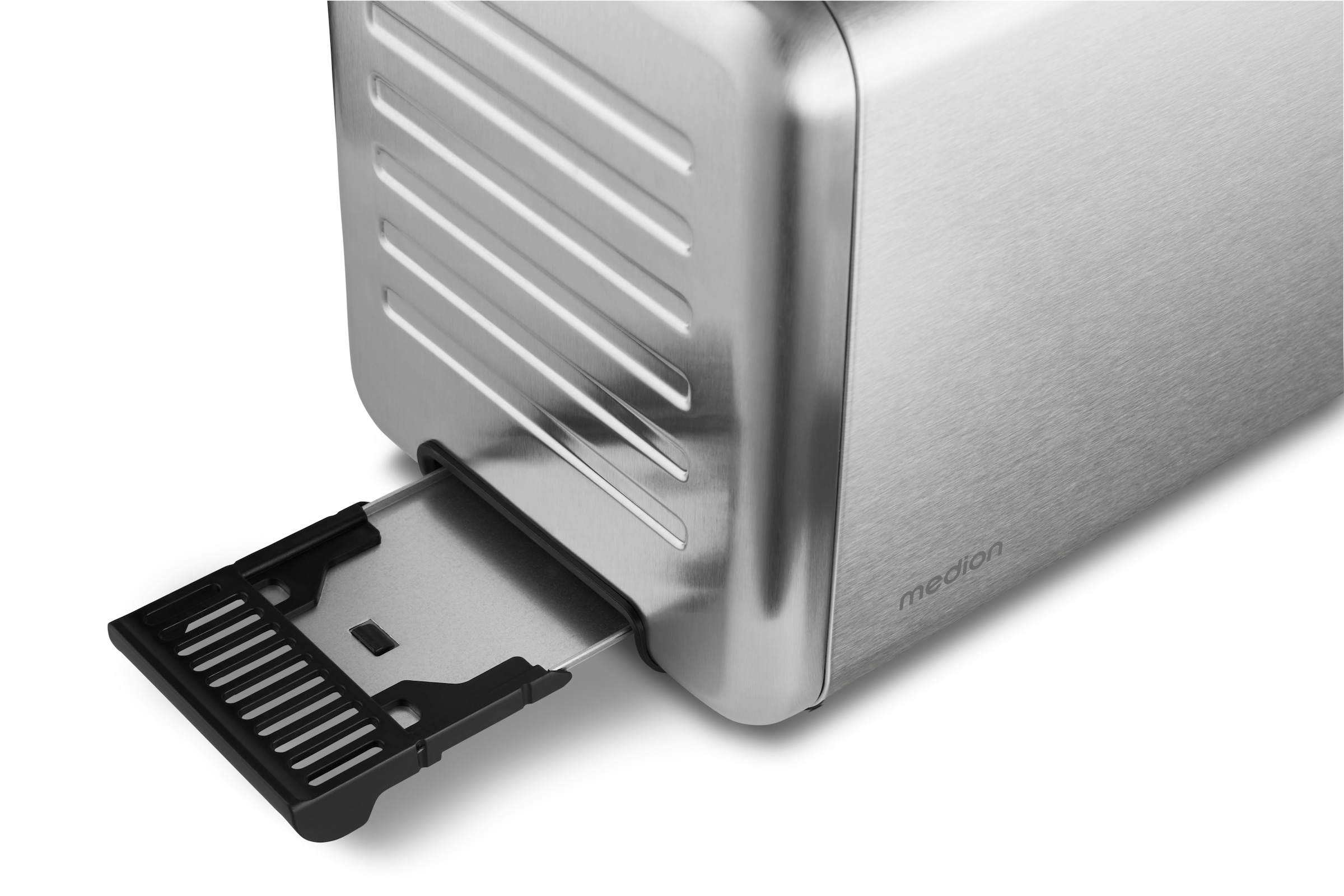 Medion® Toaster »Langschlitztoaster, MD12103, LED Sensor-Touch-Display« 2 lange Schlitze für 4 Scheiben 1450 W abnehmbarer Brötchenaufsatz