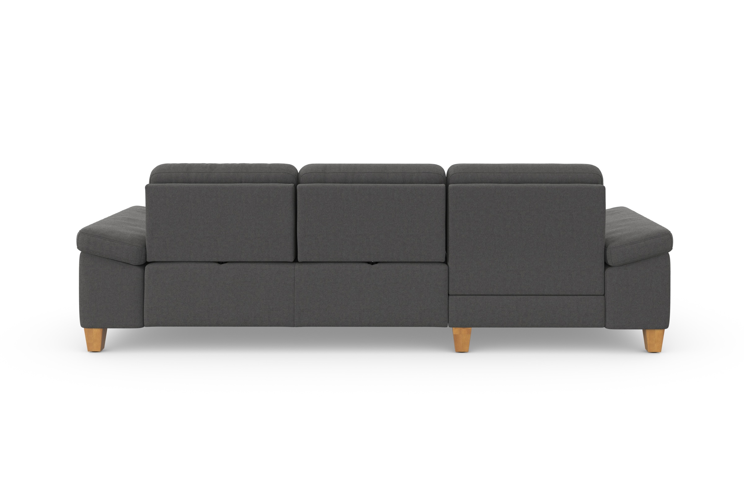 sit&more Ecksofa »Westham L-Form«, mit Recamiere, mit oder ohne Bettfunktion, Bettkasten, Füße Eiche