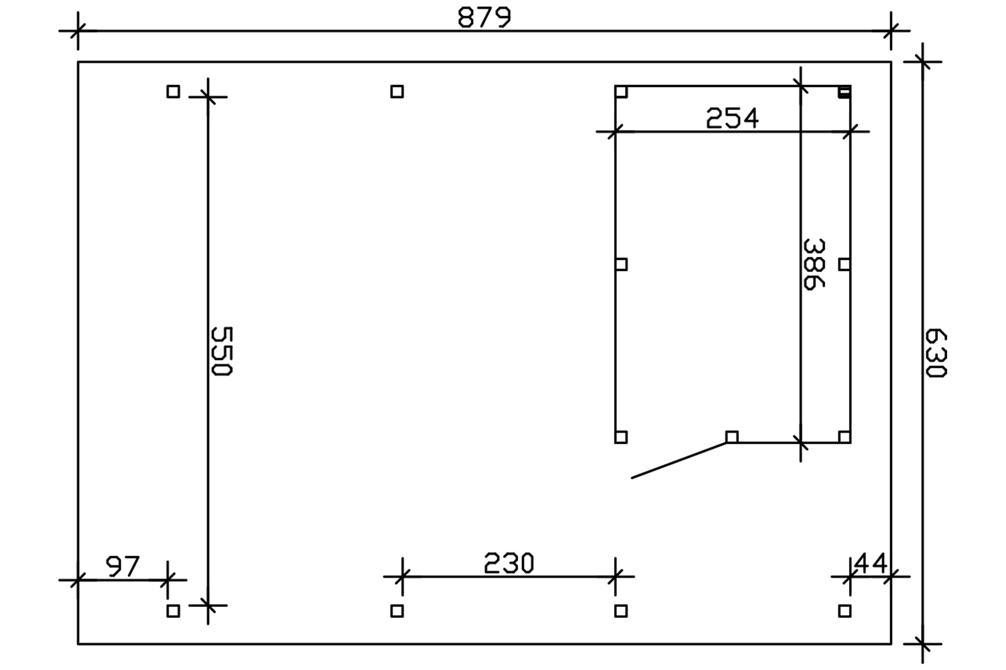 Skanholz Doppelcarport »Wendland«, Holz, 550 cm, Anthrazit, schwarze Blende