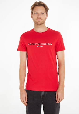 T-Shirt »TOMMY LOGO TEE«, aus reiner, nachhaltiger Baumwolle