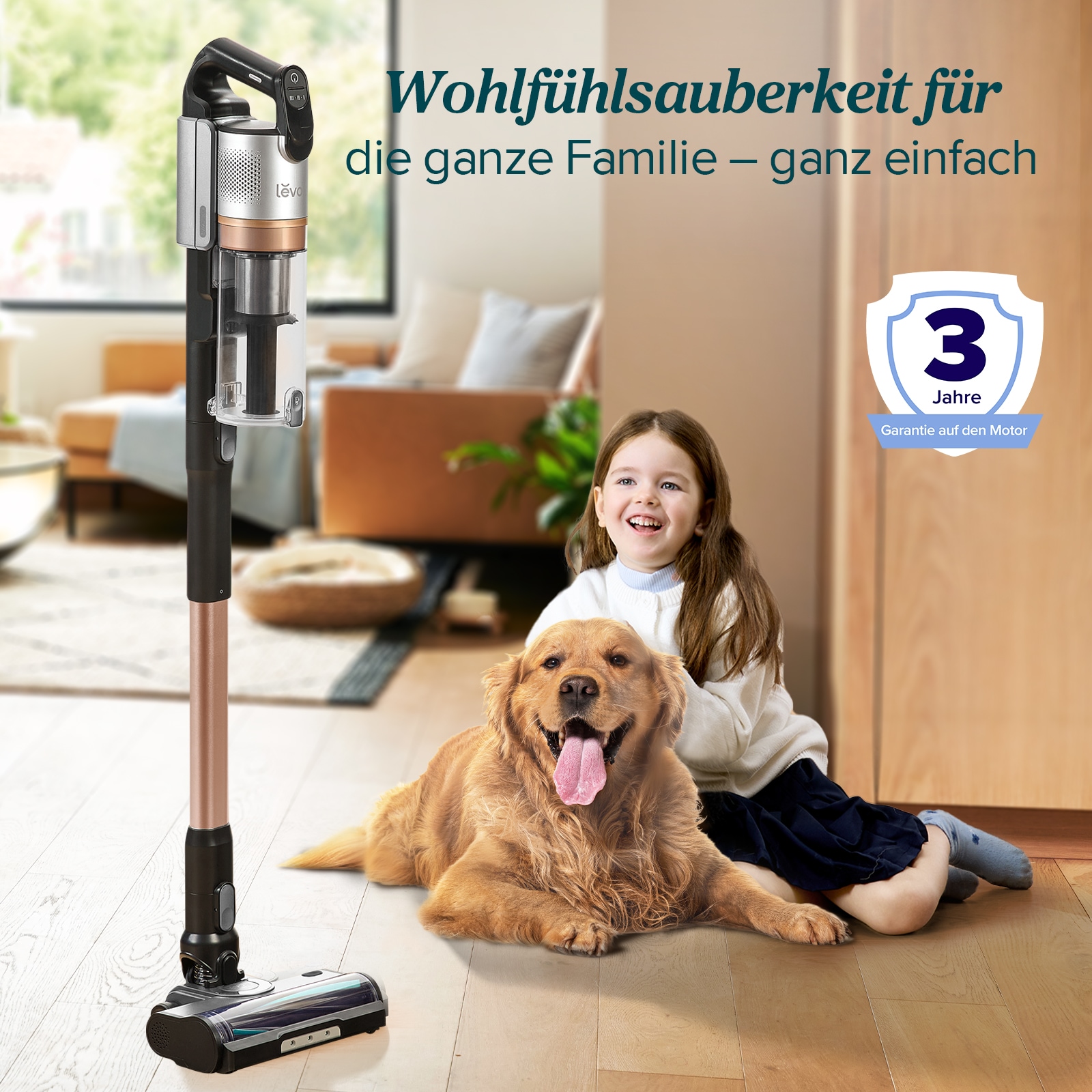 Levoit Akku-Bodenstaubsauger »LVAC-300 Plus« 99,99% HEPA-Filtration, Anti-Tangle, LED-Display, bis zu 60 Minuten