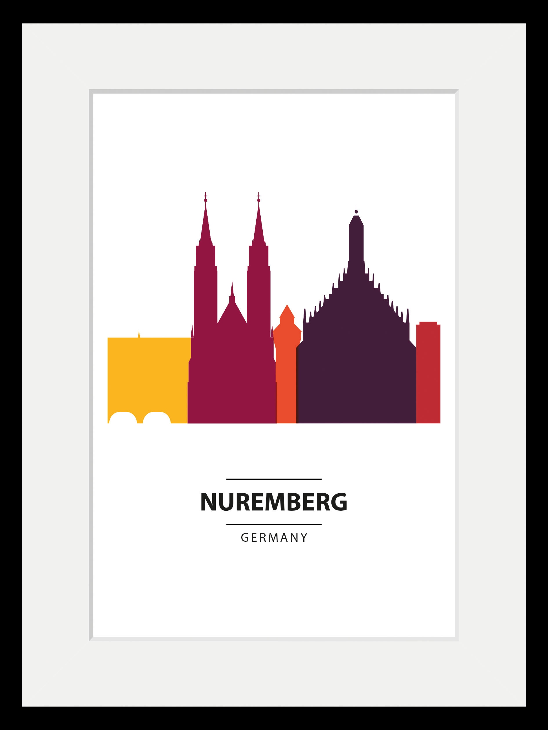 queence Bild »Nuremberg Color Splash«, Städte, (1 St.) günstig online kaufen