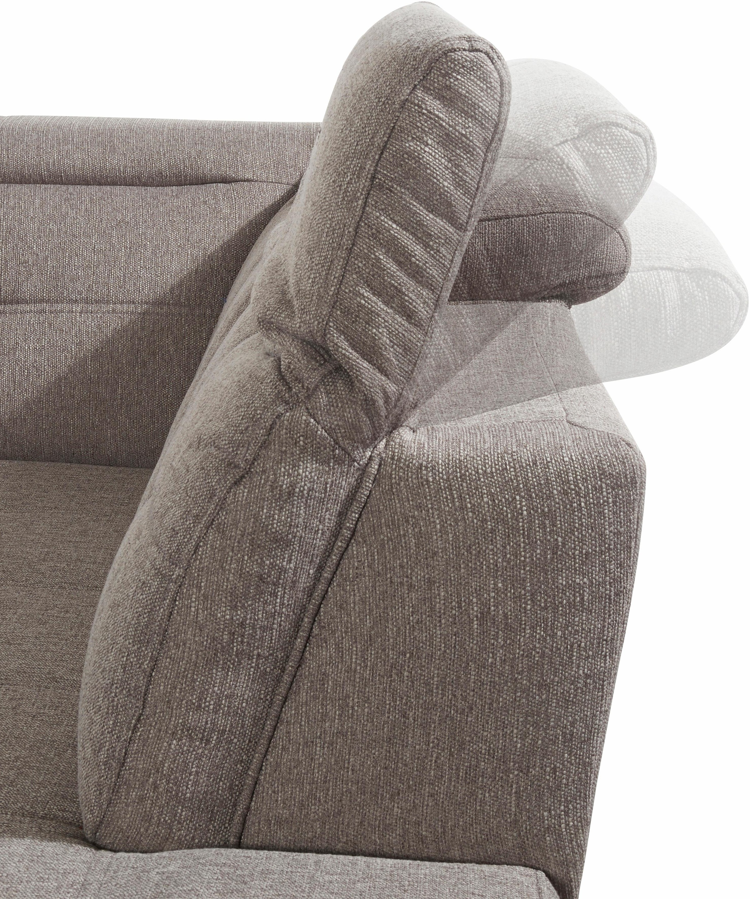 sit&more Wohnlandschaft »Mistral U-Form«, wahlweise mit Bettfunktion, inklusive Kopfteilverstellung