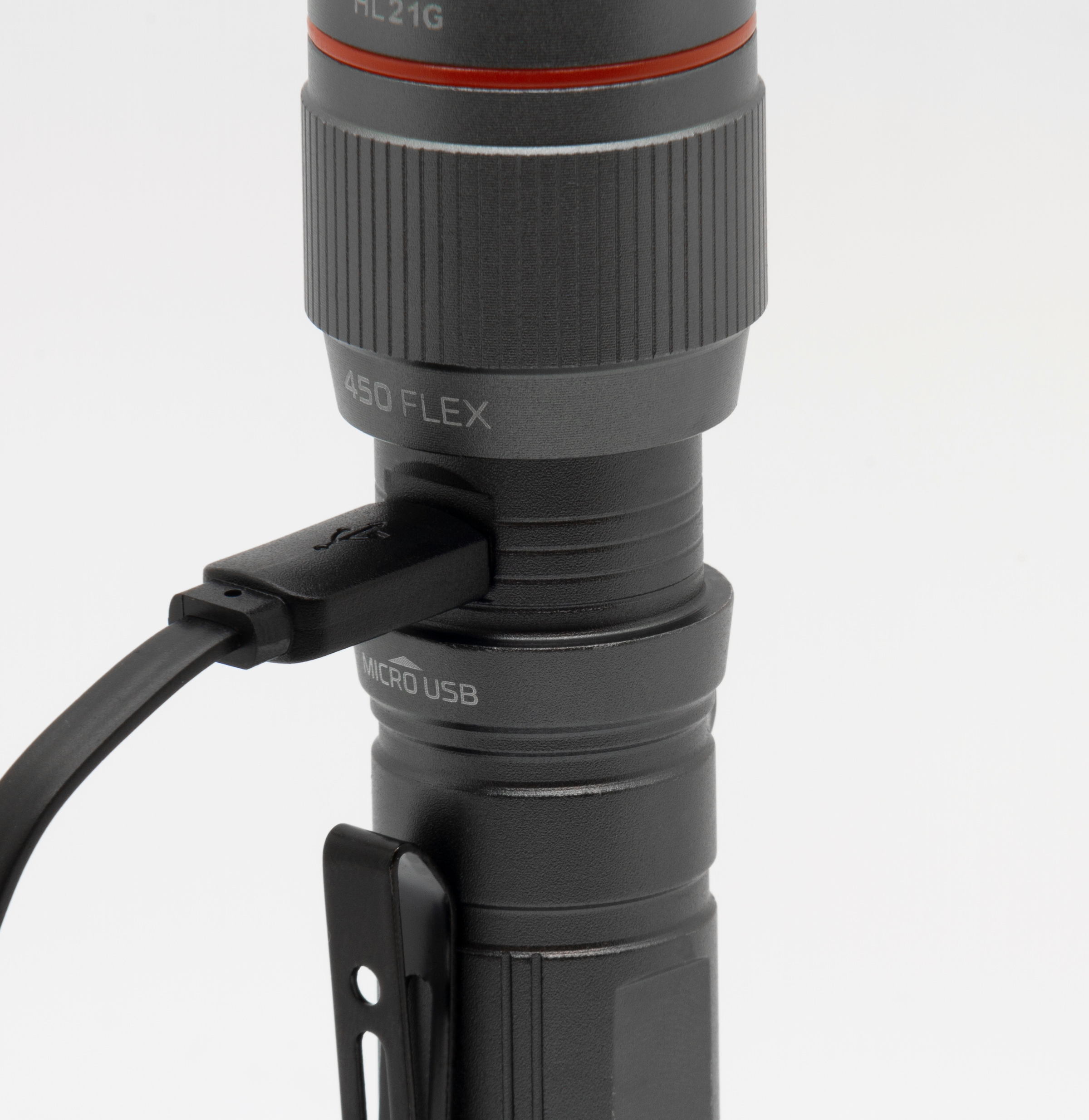 NEBO LED Taschenlampe »Nebo 450 FLEX« Set, Taschenlampe inkl. Ladekabel, 2 Stk. tlg. Flexibel mit Akku- oder Batteriebetrieb nutzbar