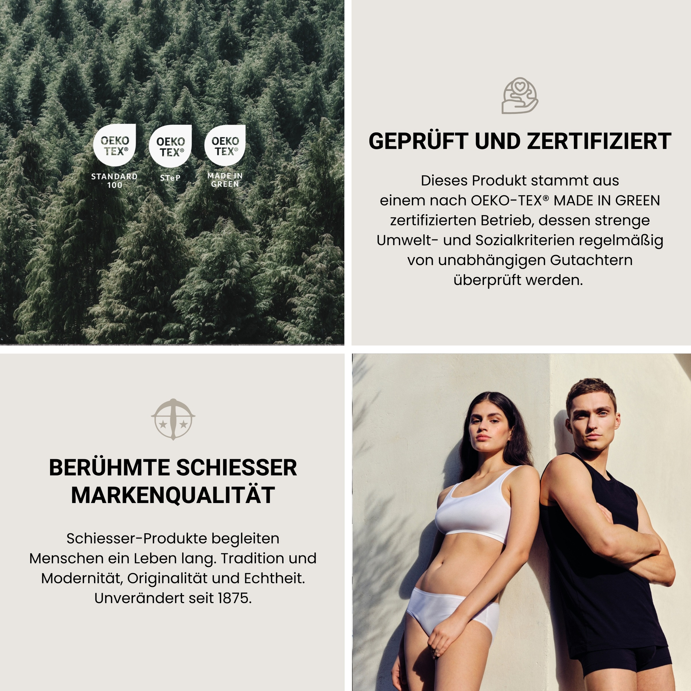 Schiesser Bettwäsche »Mona aus elegantem Baumwollsatin mit floralem Design« 2 tlg. MADE IN GREEN by OEKO-TEX®