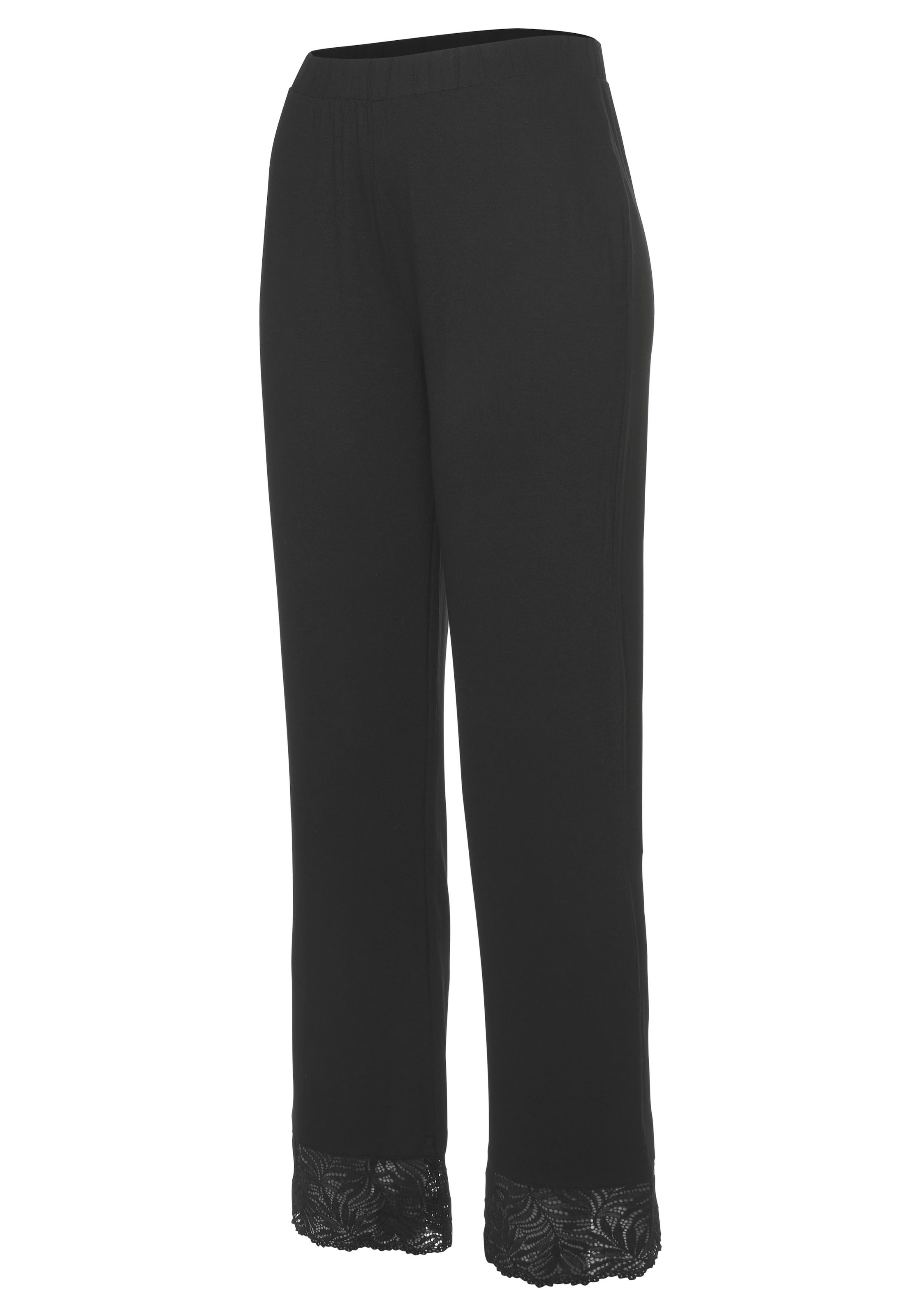 LASCANA Schlafhose, mit edlen Spitzendetails