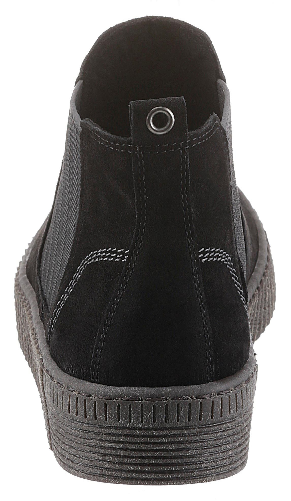 Gabor Chelseaboots, Plateau, Stiefelette, Schlupfschuh mit dezenten Kontrastnähten