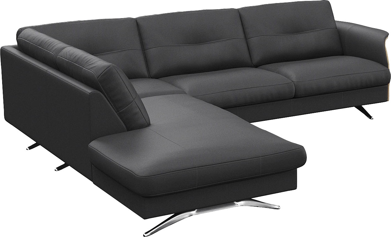 FLEXLUX Ecksofa »Glow, super bequem durch hochwertigem Sitzaufbau mit Federkern, L-Form«, Skandinavisches Design, In hochwertiger Verarbeitung