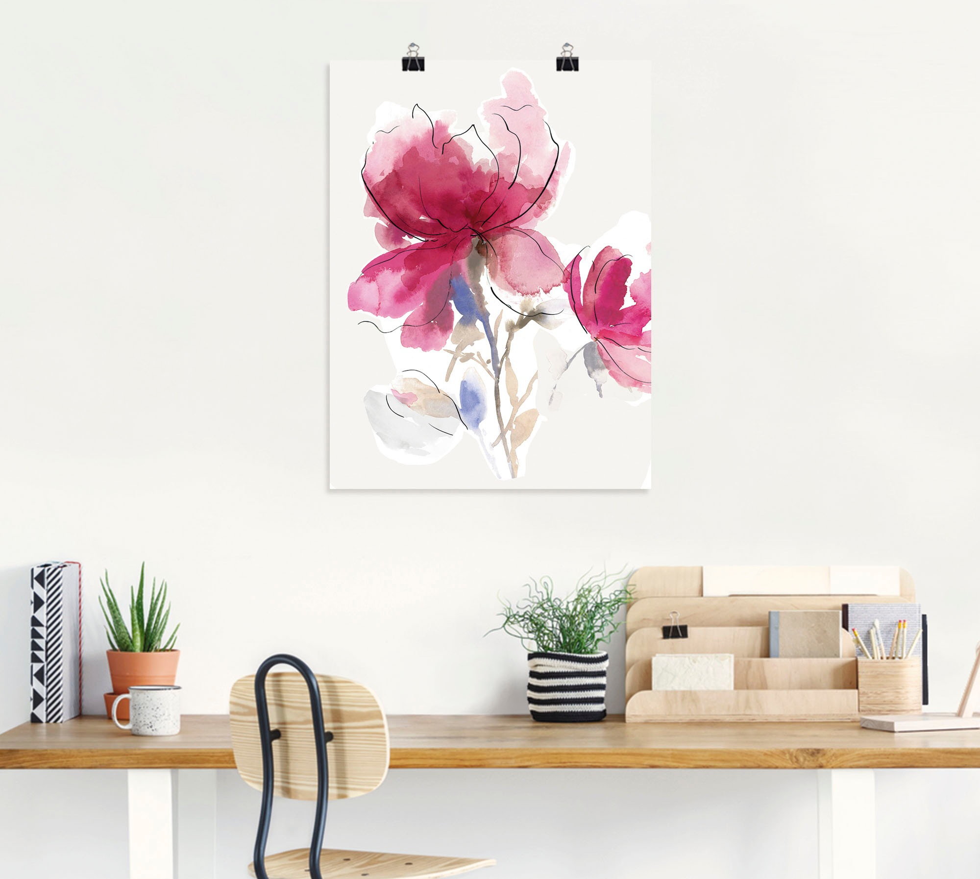 Artland Wandbild »Rosige Blüte I.«, Blumenbilder, (1 St.), als Alubild, Lei günstig online kaufen