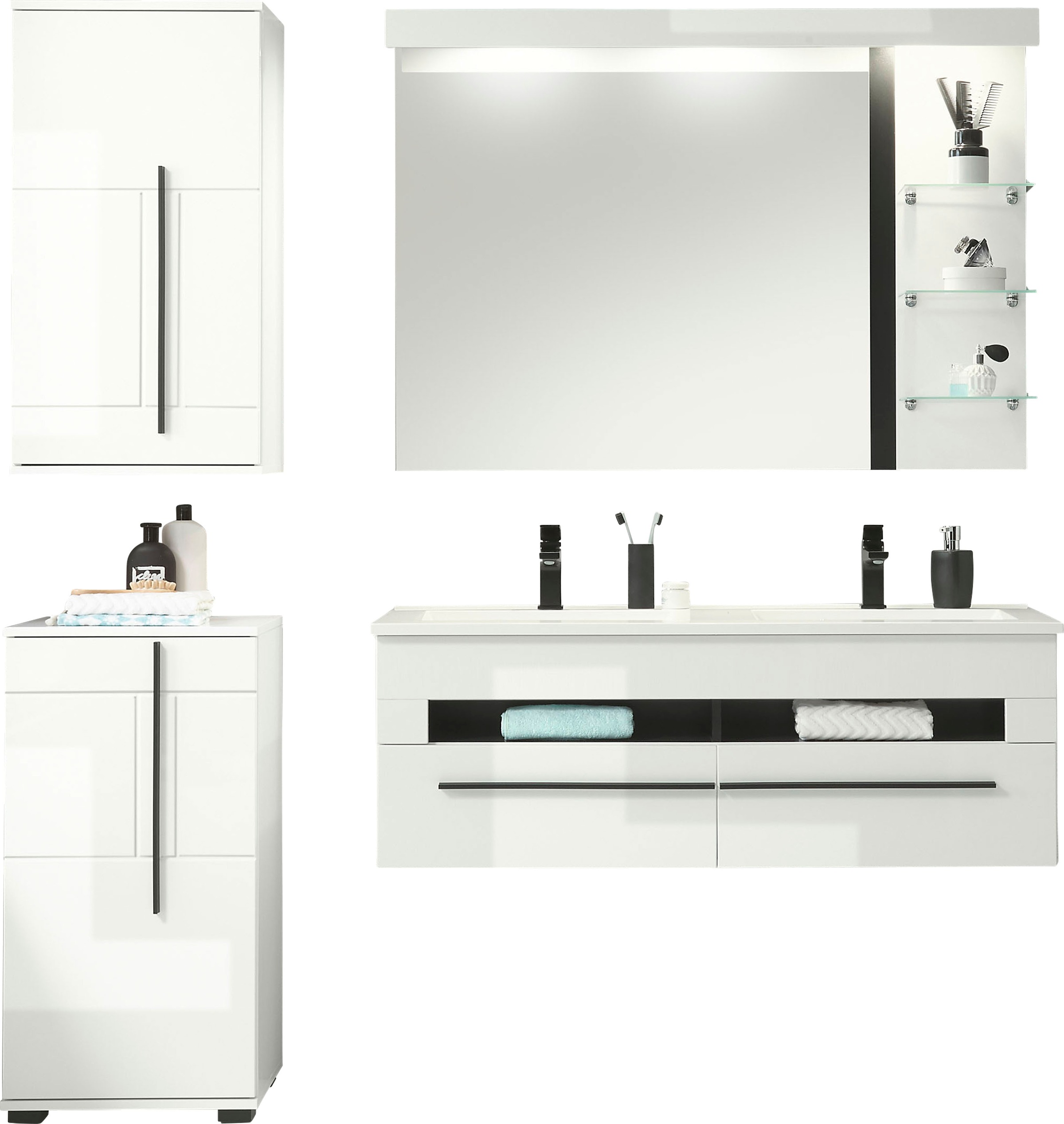 INOSIGN Badmöbel-Set »Cantara, Bad im modernen Design, 4-teiliges Badezimme günstig online kaufen