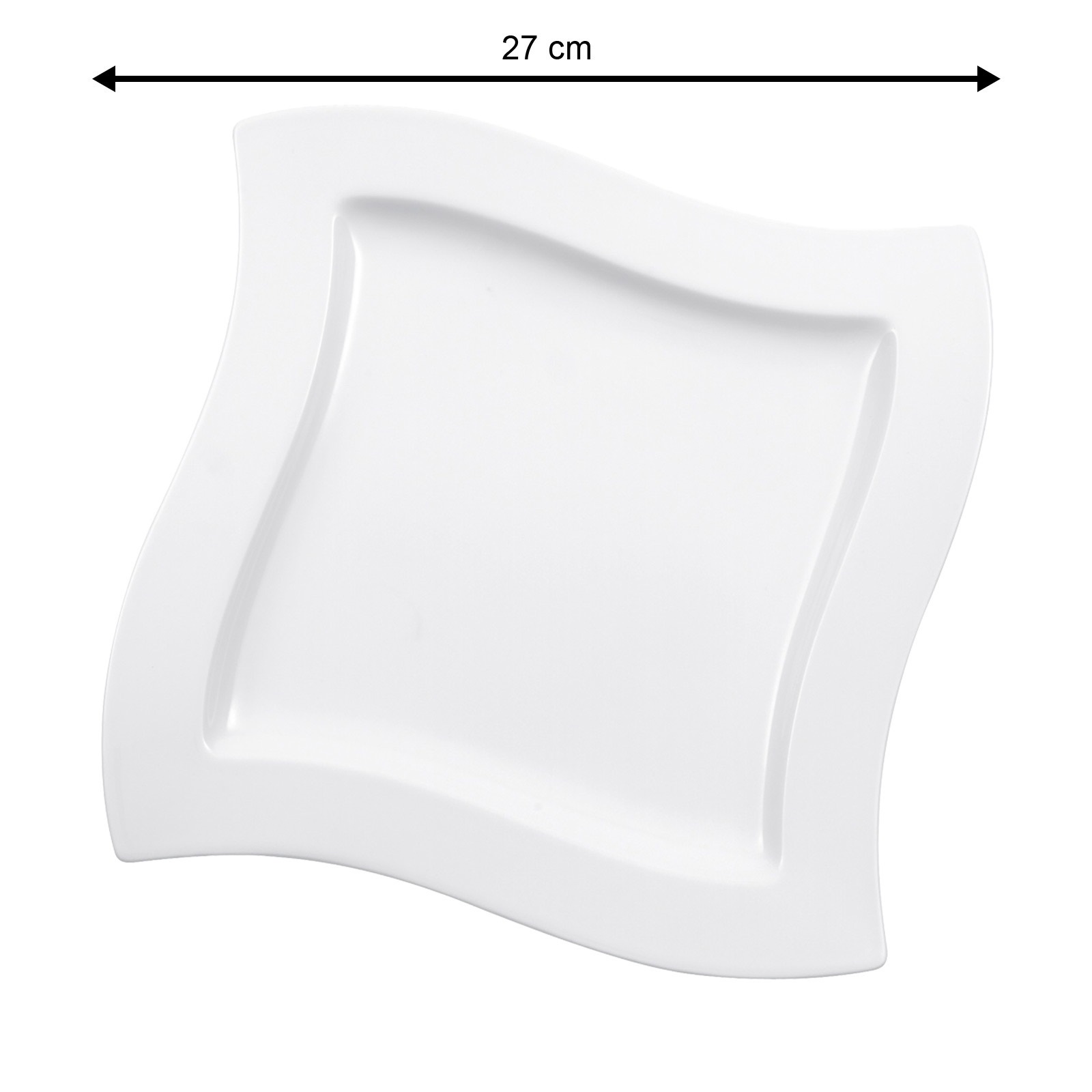 Villeroy & Boch Speiseteller »Speiseteller NewWave ø 27 cm 4er Set weiß« günstig online kaufen