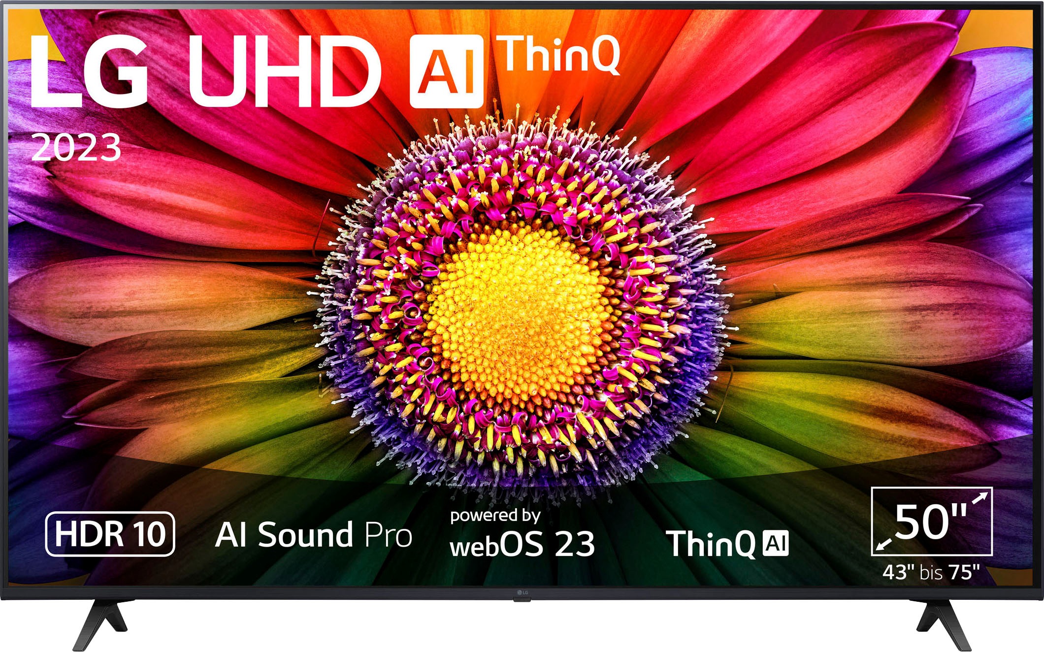 LG LED-Fernseher »50UR80006LJ«, 4K Ultra HD, Smart-TV, UHD,α5 Gen6 4K AI-Prozessor,HDR10,AI Sound Pro,Filmmaker Mode