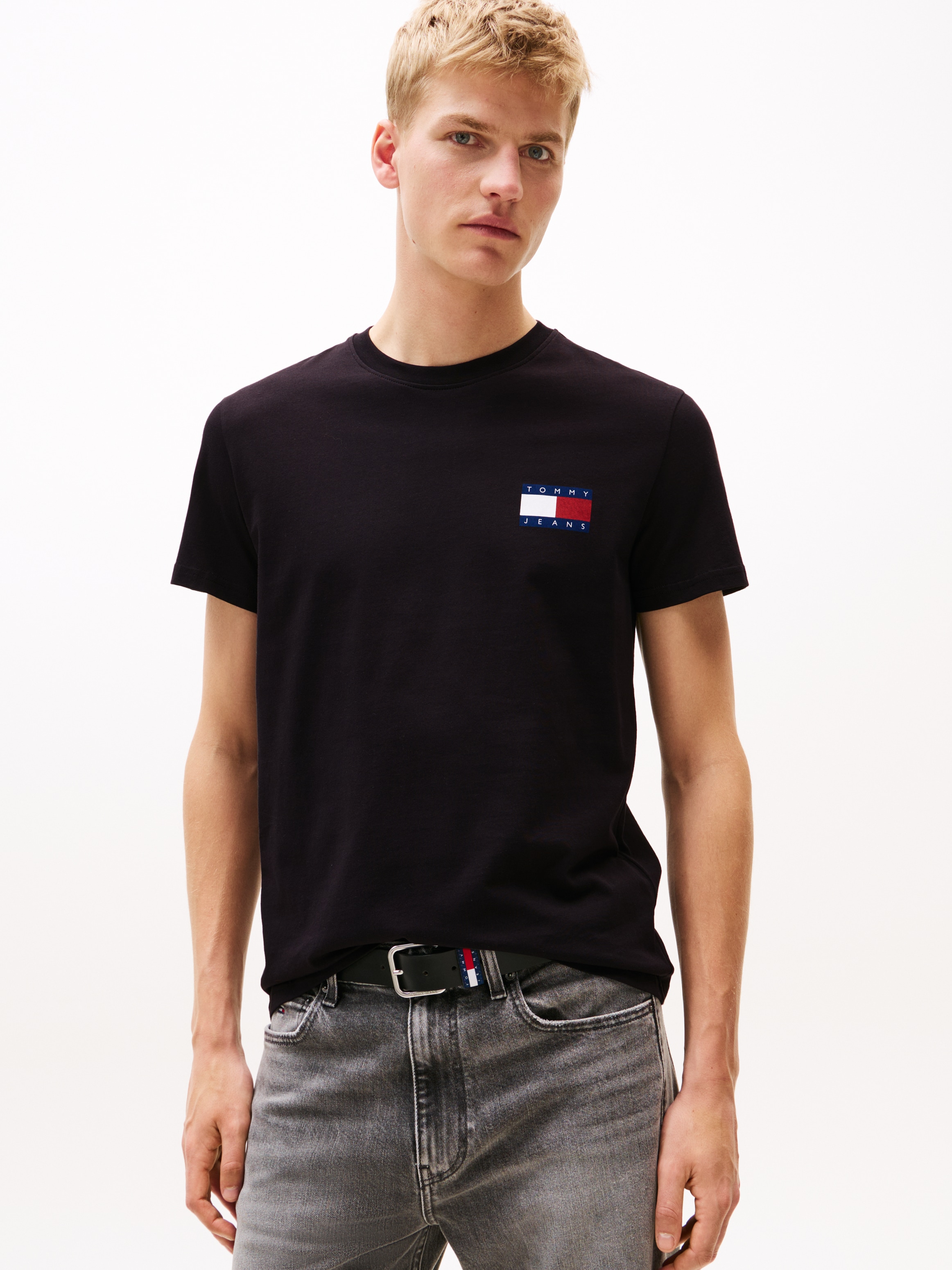 Tommy Jeans T-Shirt »TJM SLIM 2PACK ESS FLAG TEE« 2 Stk.