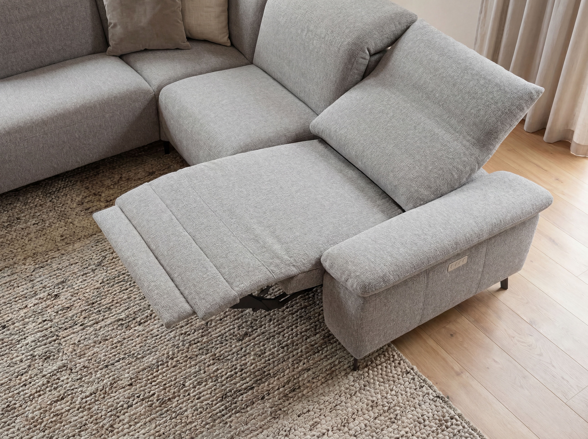 Musterring Ecksofa »MR 370, intelligenter Komfort im modernen Design« Optionale Relaxfunktion, flexible Kopfteile & klappbare Armlehnen