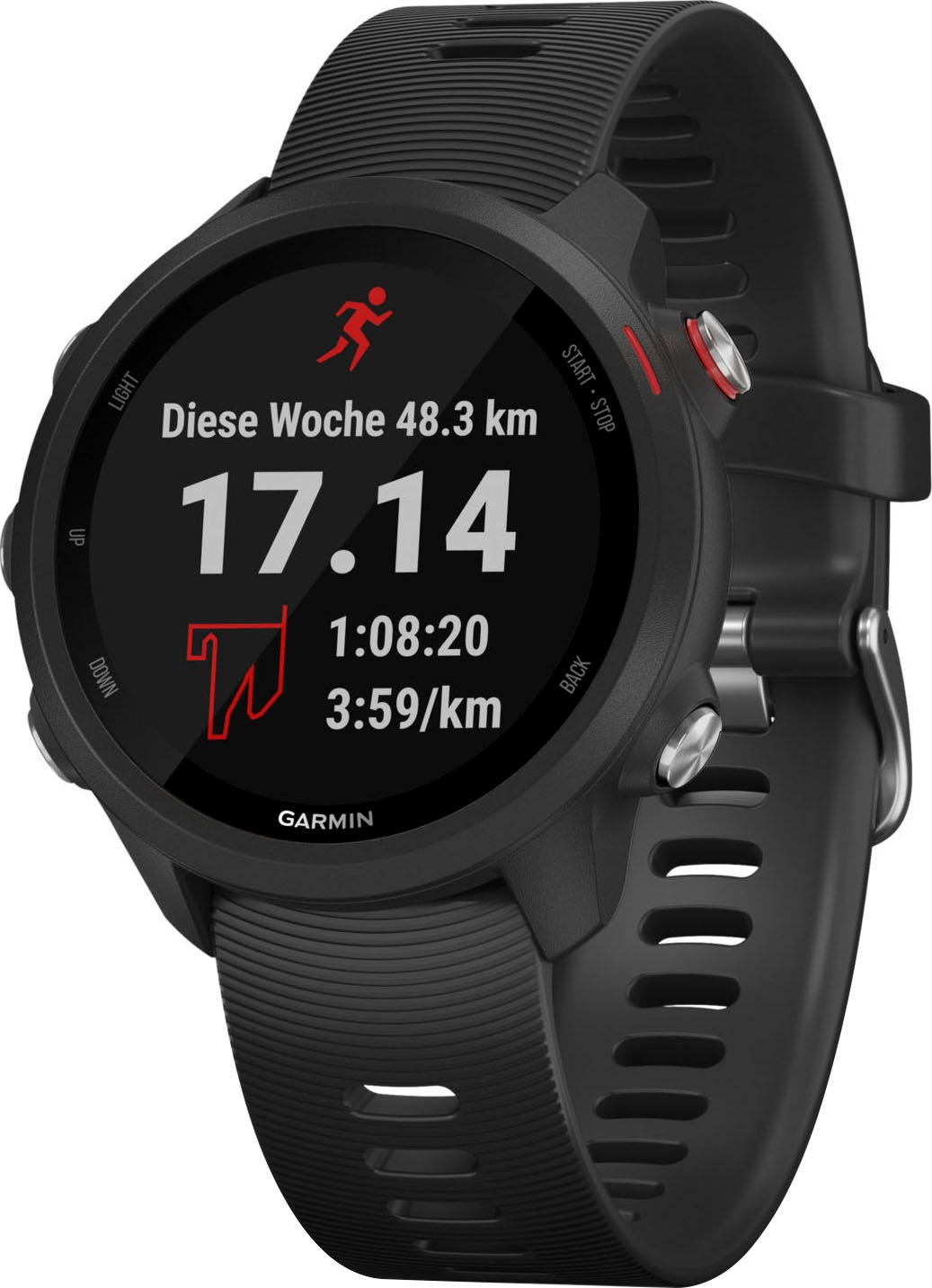 Garmin Smartwatch »FORERUNNER 245 MUSIC«, (Garmin GPS-Laufuhr mit Musikplayer)