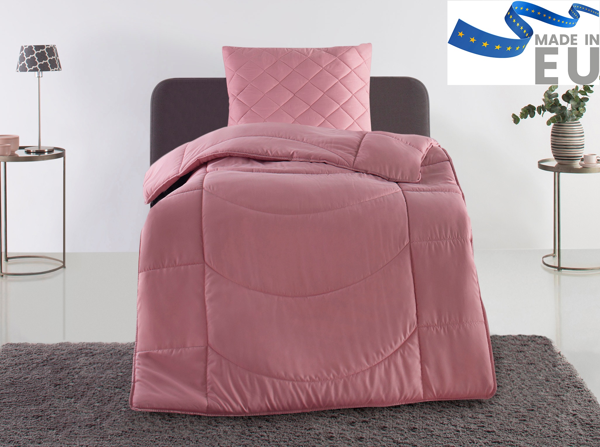 my home Steppbett + Kopfkissen »Microlux, Bettdecke 135x200 cm, 155x220 cm« günstig online kaufen