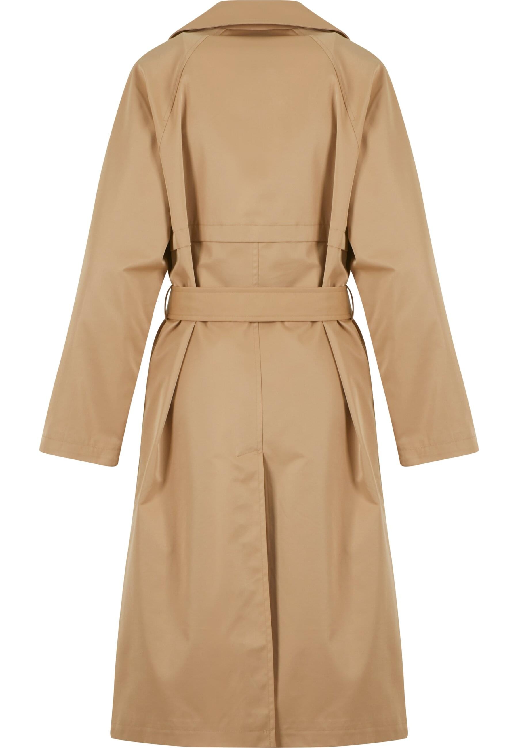 URBAN CLASSICS Winterjacke »Urban Classics Ladies Trenchcoat« 1 Stk. tlg. ohne Kapuze