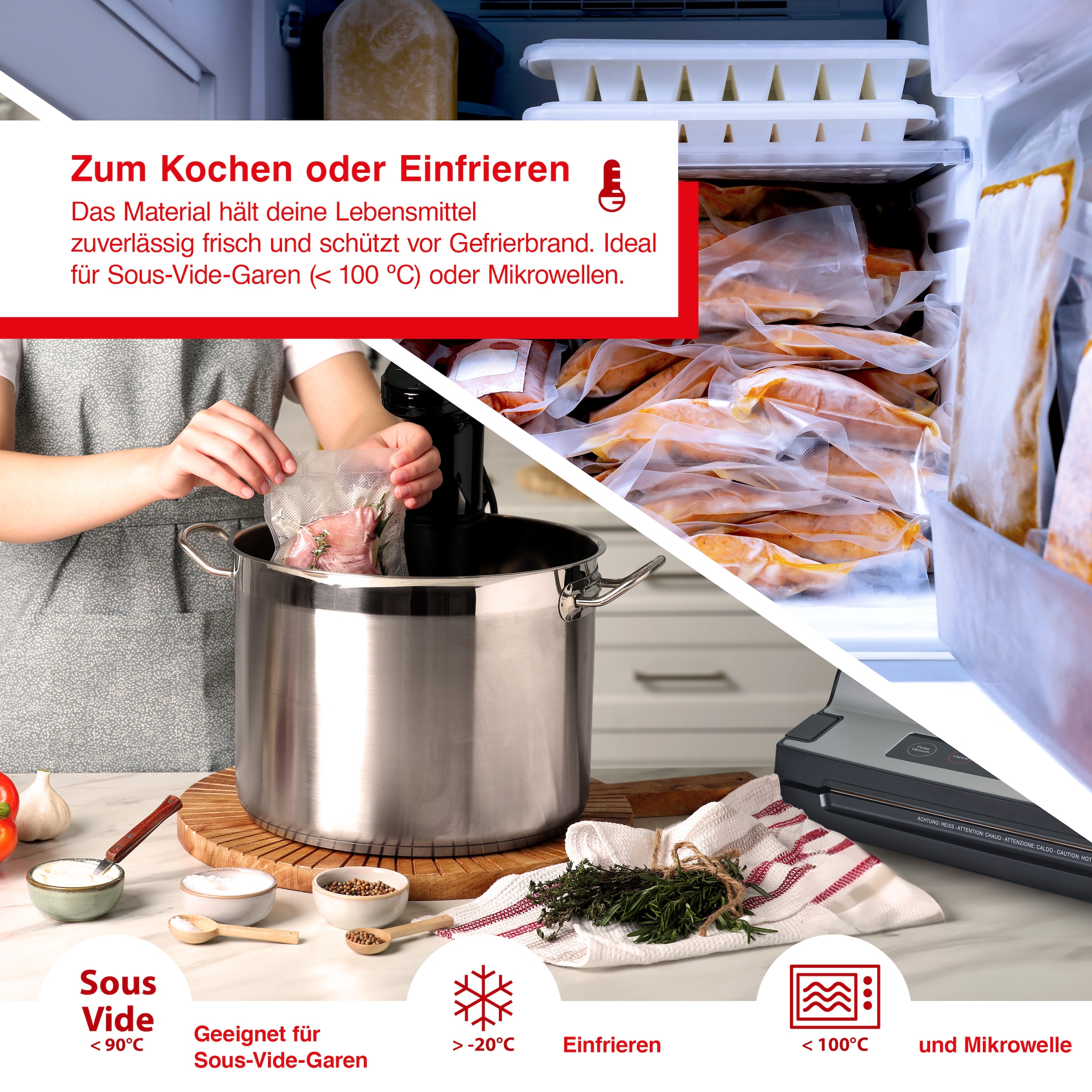 SOLIS OF SWITZERLAND Vakuumier-Folienrollen »ECO S0166«, (Packung, 1 tlg.), 2 Rollen, 30x600 cm