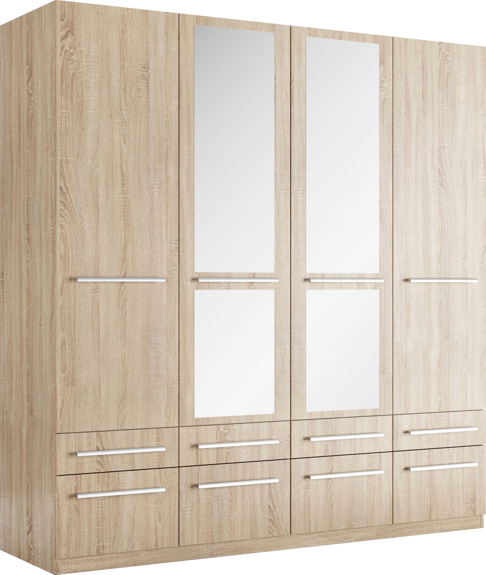 priess Kleiderschrank »Schrank Garderobe Wäscheschrank Barcelona in 5 Breiten«, viel Stauraum, geräumige Schubkästen, mit Spiegel, MADE IN GERMANY