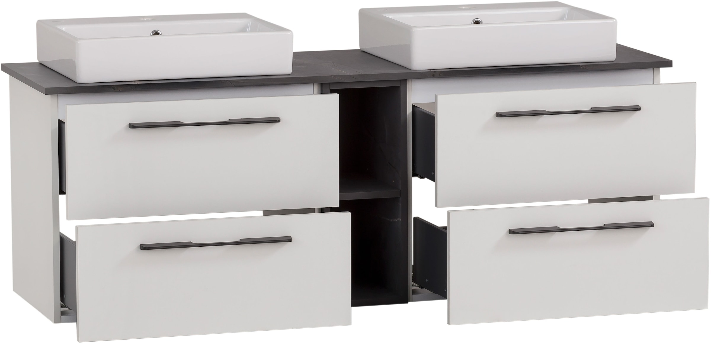 Schildmeyer Waschtisch »Maxim, Mattweiß + Marmor« 5 Stk. tlg. Made in Germany