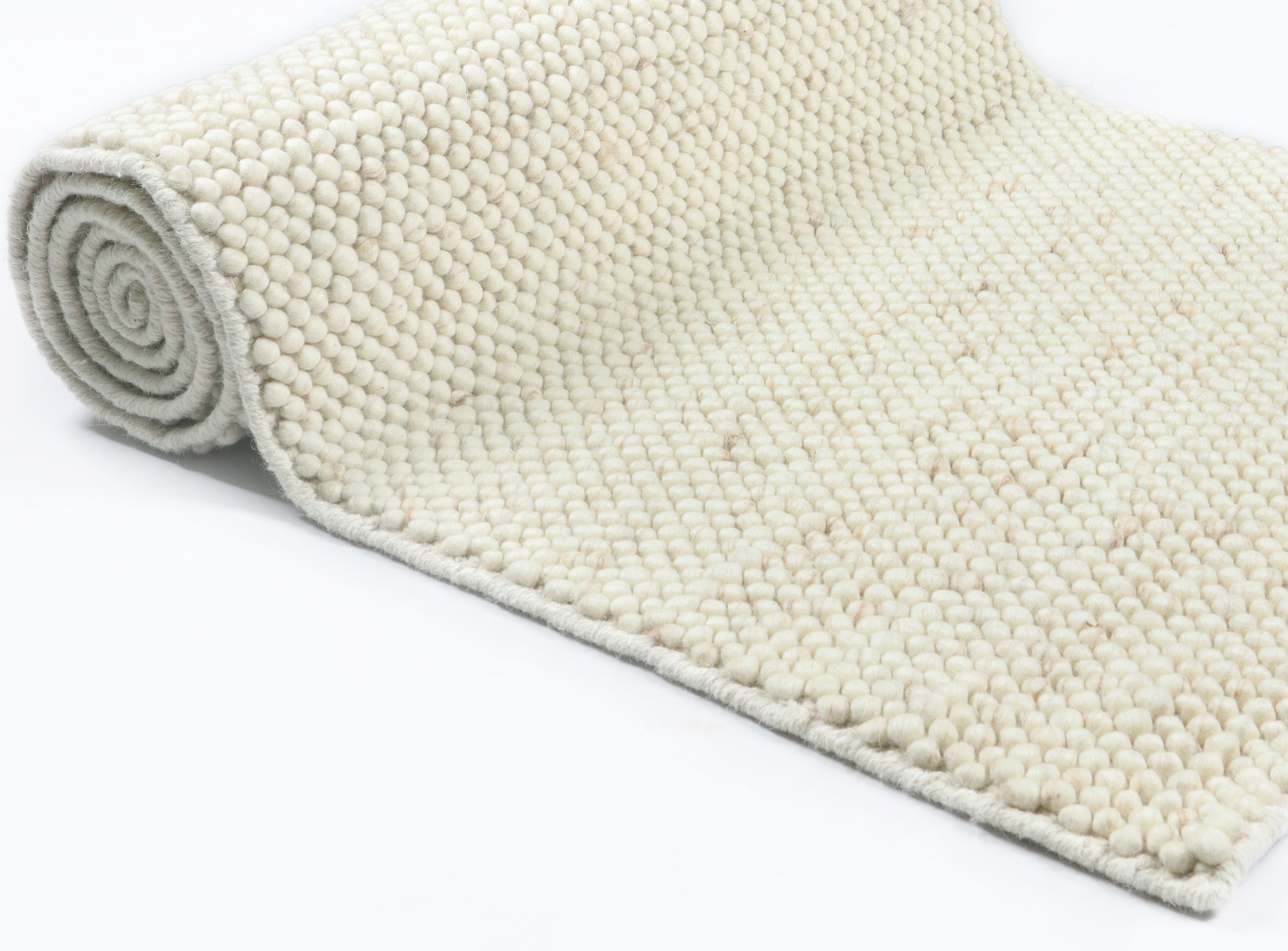 OTTO home Läufer »Wolly, handgewebt, Handweb Teppich« rechteckig 14 mm Höhe Wolle, Brücke, Flur, Schlafzimmer, Wohnzimmer