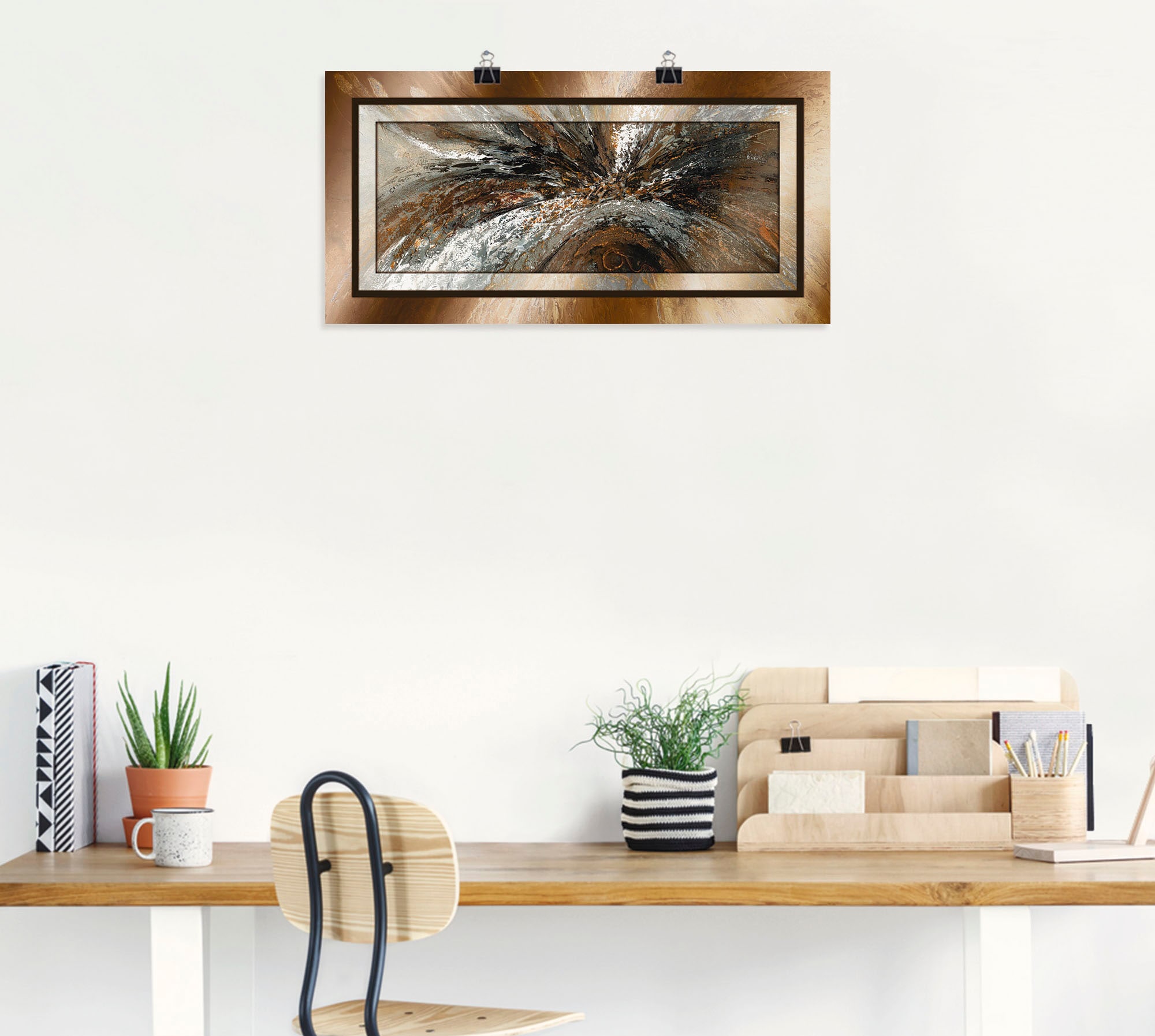 Artland Wandbild »Gold Abstrakt 1« Gegenstandslos 1 Stk. tlg. als Alubild, günstig online kaufen