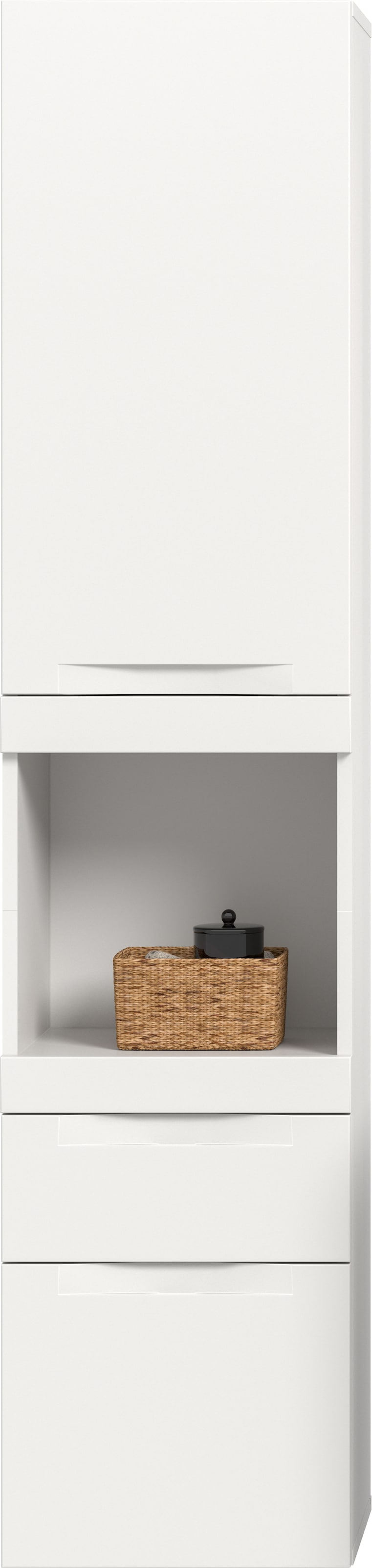 OTTO home Hängeschrank »MAOI, Höhe 166cm, 1 Tür, 2 Schubkästen, 1 offenes Fach« Badezimmerschrank, Schrank, Kommode, Midischrank, Bad, Badezimmer