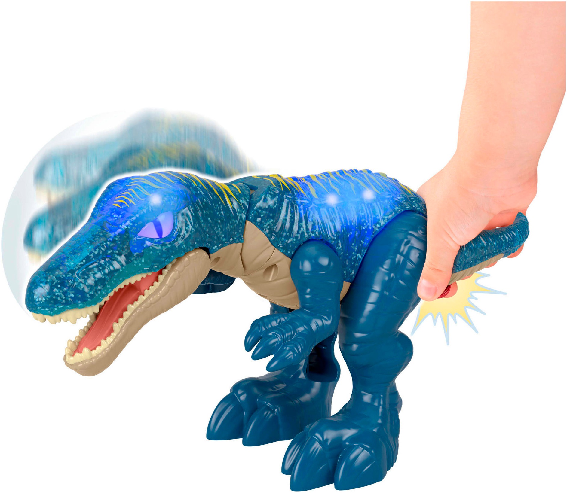 Mattel® Actionfigur »Imaginext Jurassic World Knurrender Leucht-Baryonyx«, mit Geräuschen