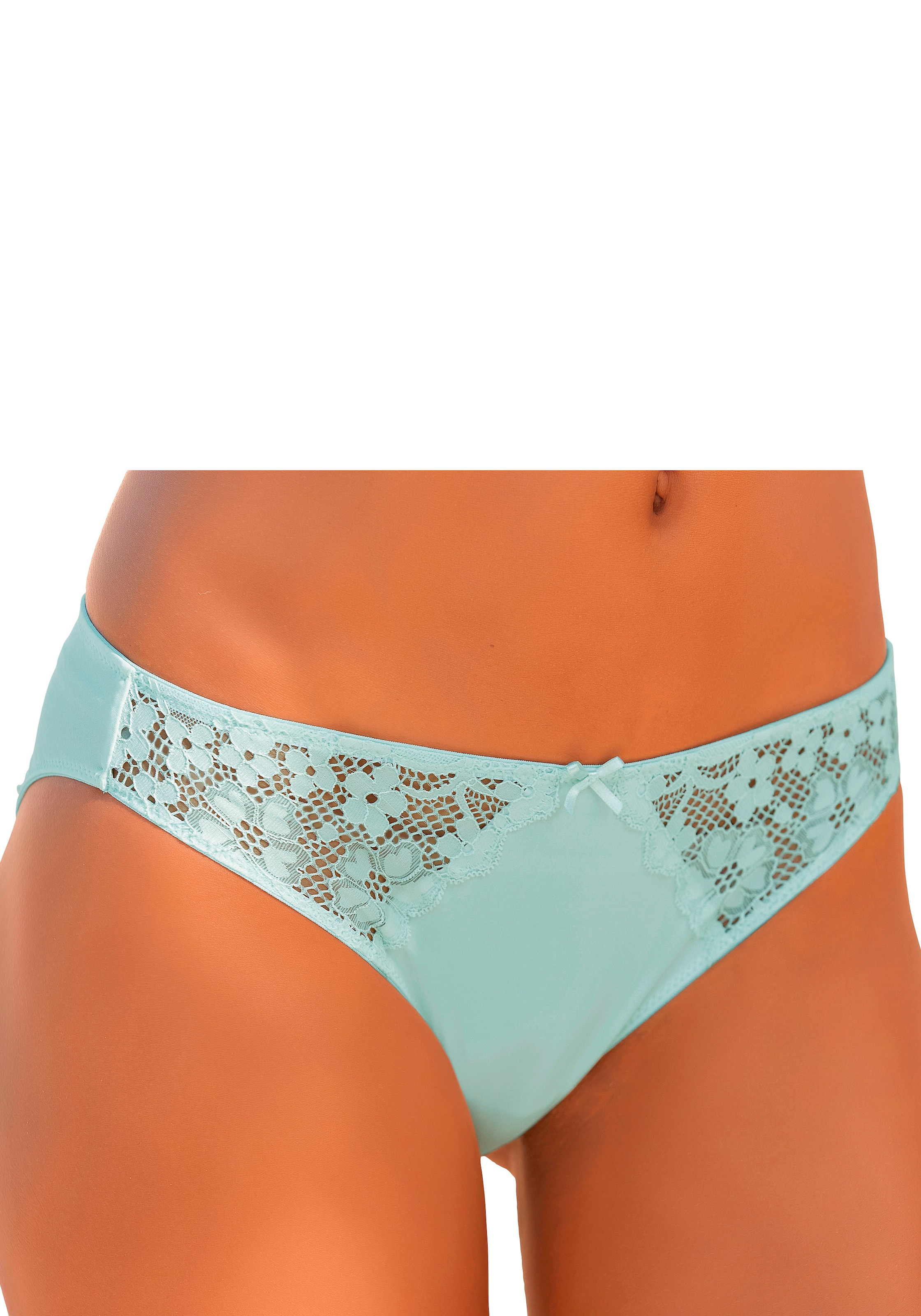 petite fleur Slip, (3 St.), mit leicht transparenter Jacquardspitze an den Seiten