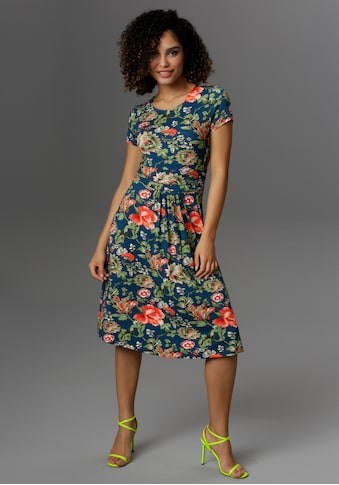 Aniston CASUAL Sommerkleid, mit farbenfrohem Blumendruck - NEUE KOLLEKTION kaufen