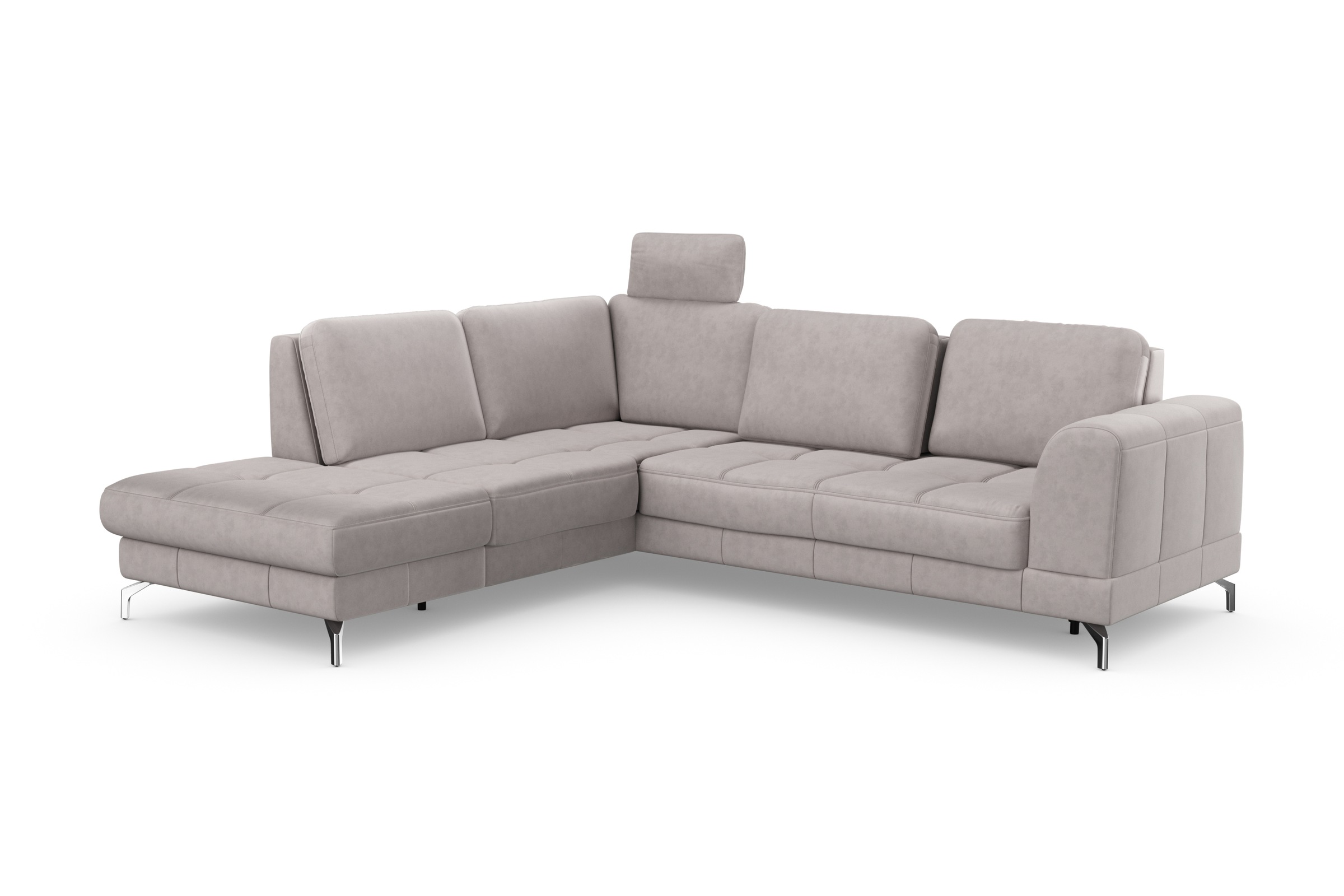 sit&more Ecksofa »Bendigo L-Form«, inklusive Sitztiefenverstellung, Bodenfreiheit 12 cm, in 2 Fußfarben