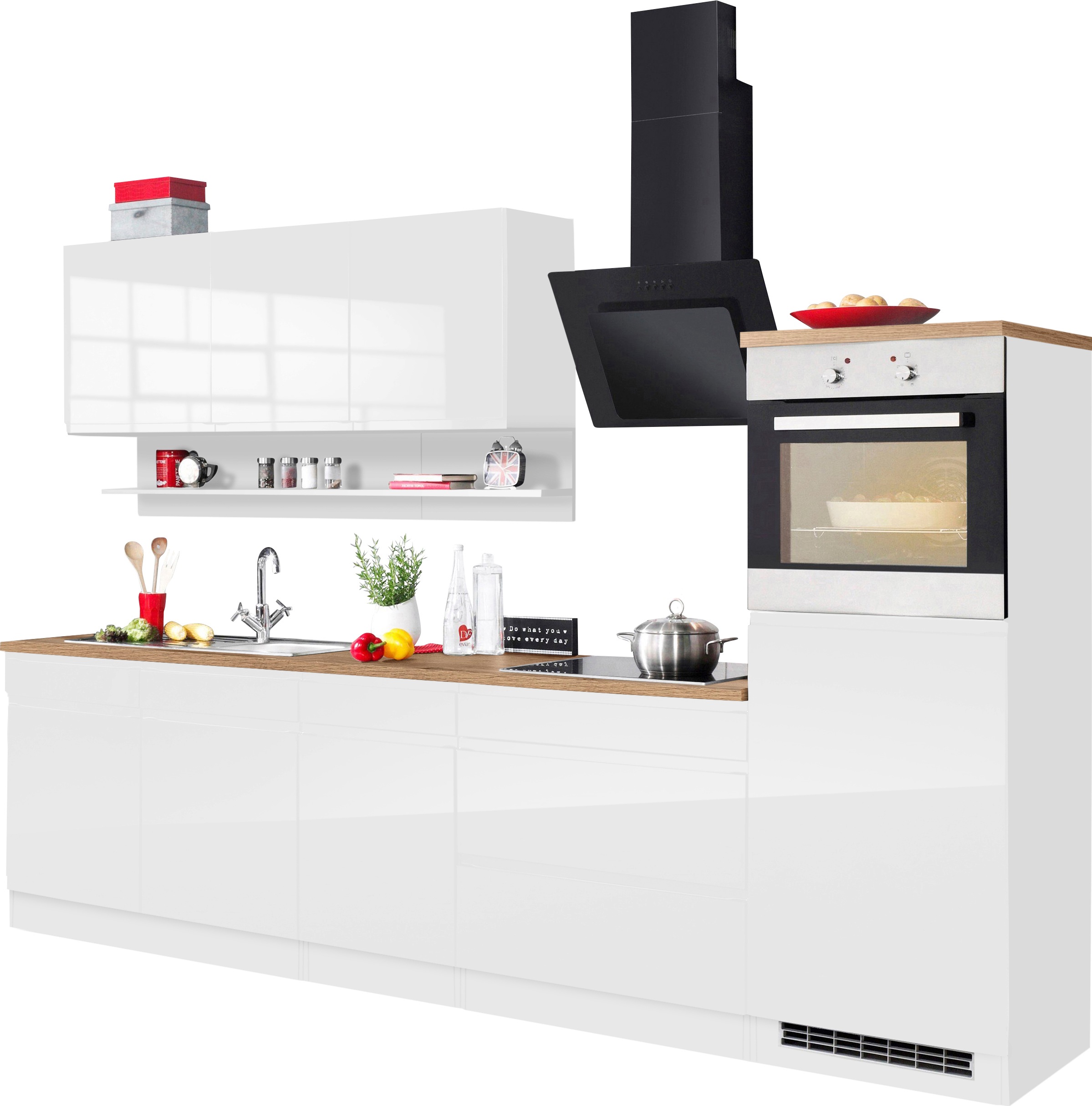 KOCHSTATION Küchenzeile »KS-Virginia« Breite 290 cm, wahlweise mit Induktio günstig online kaufen