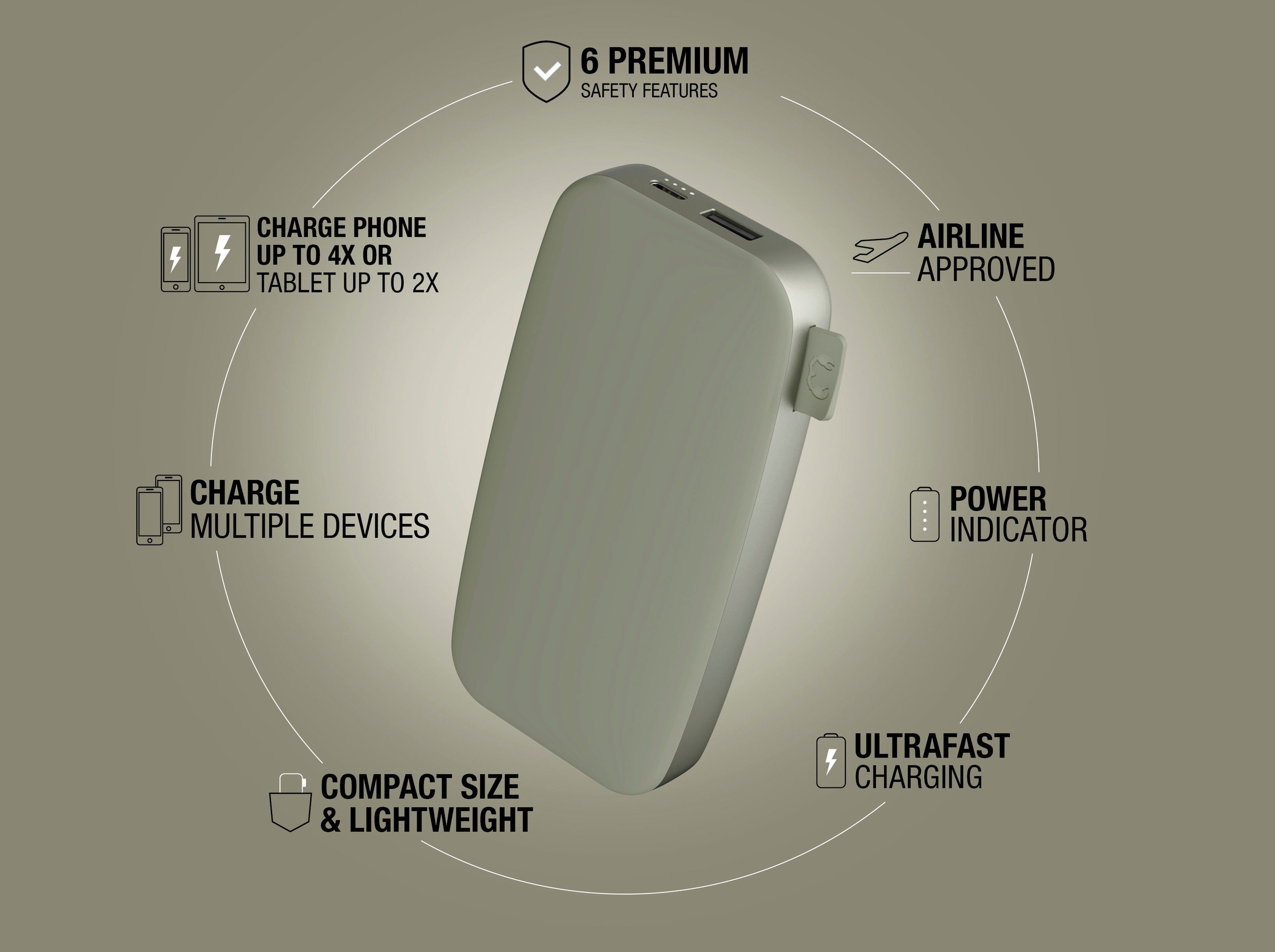 Fresh´n Rebel Powerbank »Power Pack 12000mAh mit USB-C, Ultra Fast Charge & 20W PD«
