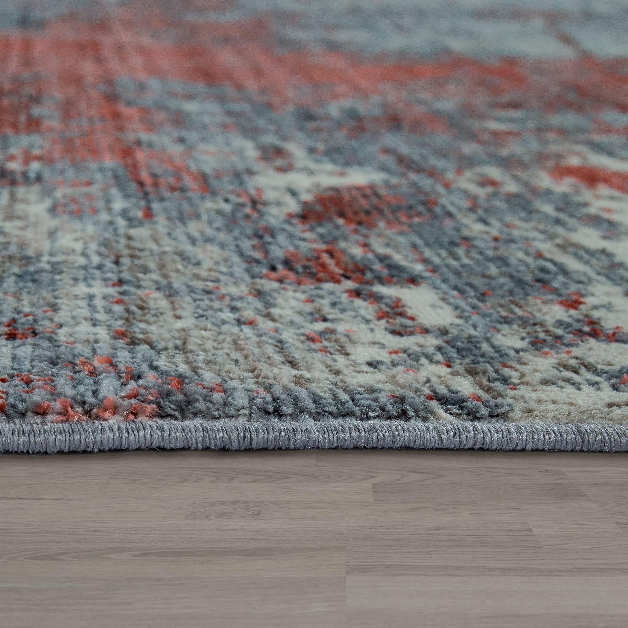 Paco Home Teppich »Pandora 328«, rechteckig, 5 mm Höhe, Kurzflor, Handweb-Optik, modernes Design, mit Fransen