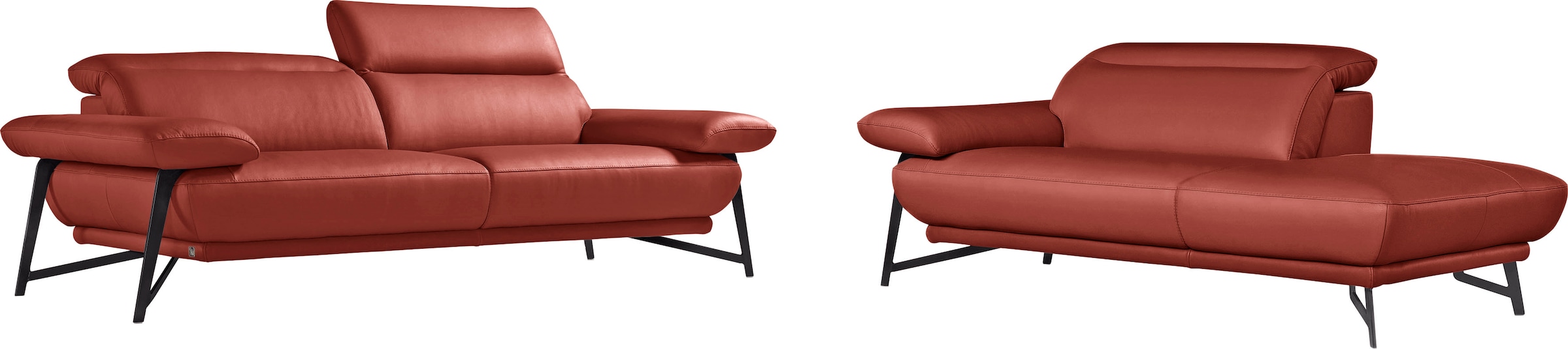 Egoitaliano Sofa »Anais, Design mit hohem Sitzkomfort, Fußfarbe schattengra günstig online kaufen
