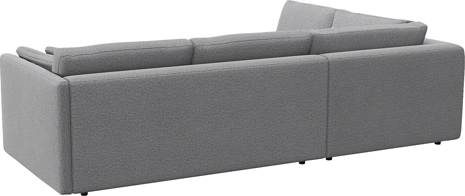 FLEXLUX Ecksofa »Lovane, elegant und zeitlos, bequem, L-Form«, Weich & anschmiegsam, große Sitztiefe auf Kaltschaum, Dekokissen inkl.