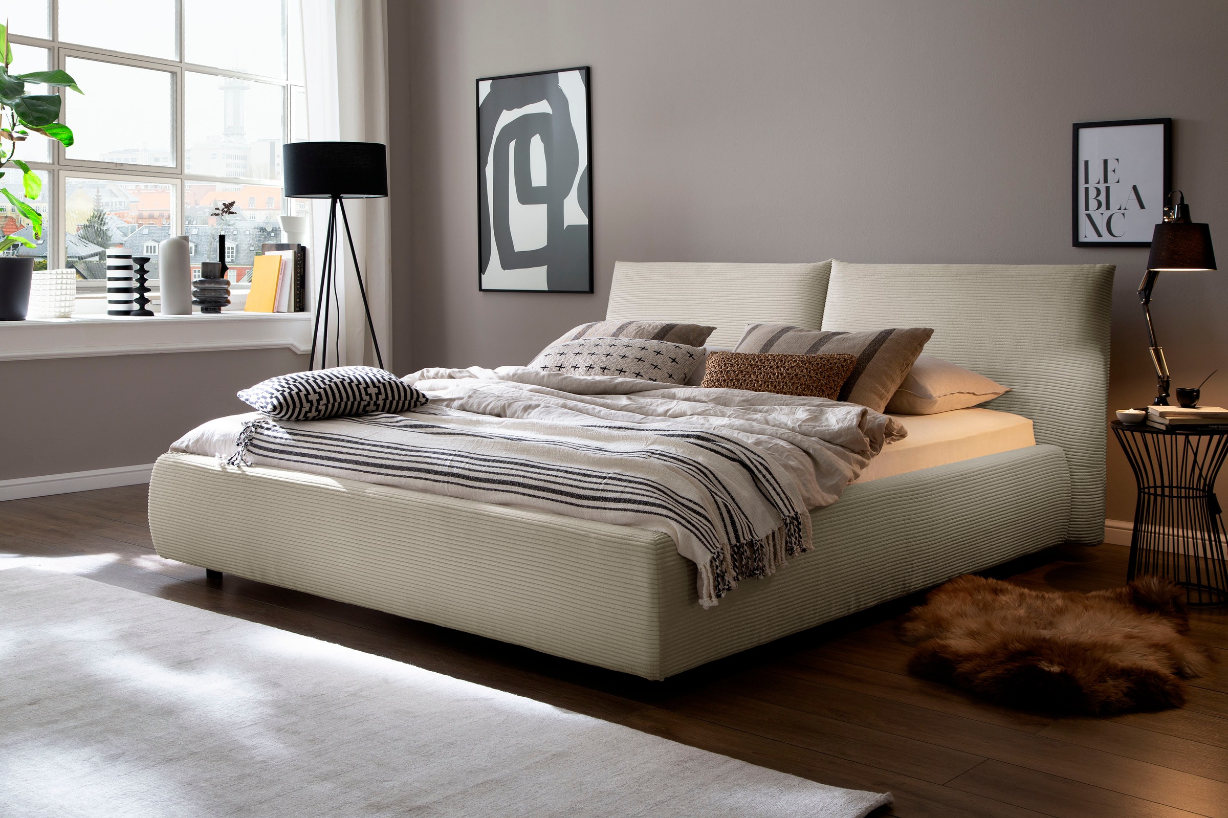 PLACES OF STYLE Polsterbett "Priora in 4 Breiten bis 200cm" auch in NaturLE günstig online kaufen