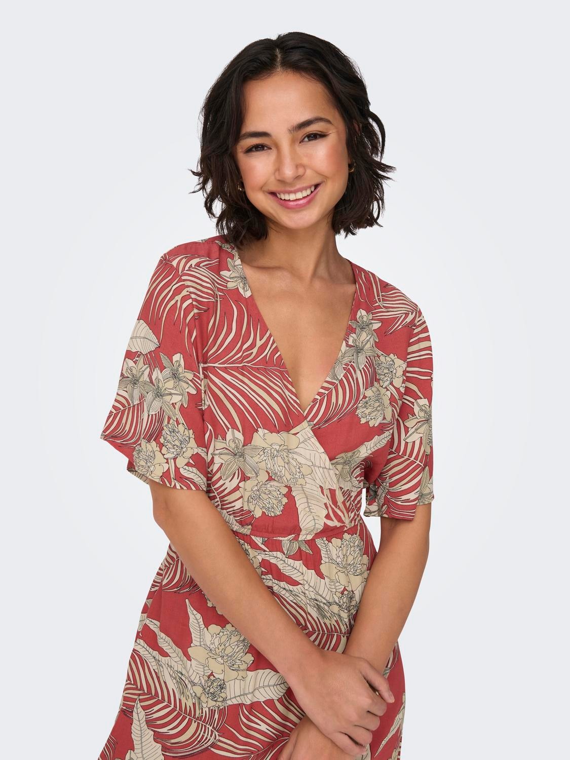 ONLY Druckkleid »ONLPALINA LIFE 2/4 WRAP DRESS PTM«