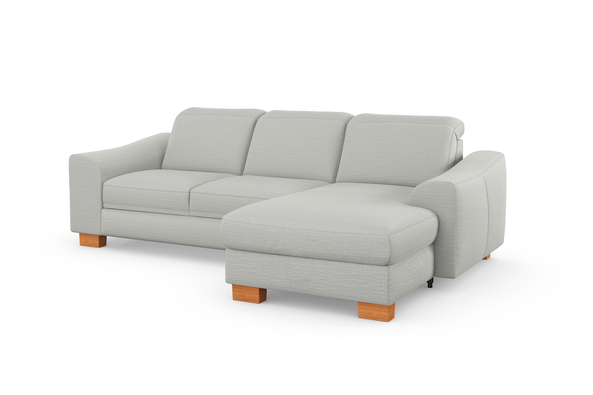 sit&more Ecksofa »Dundee L-Form«, mit Federkern und Massivholzfüßen, wahlweise mit Kopfteilverstellung