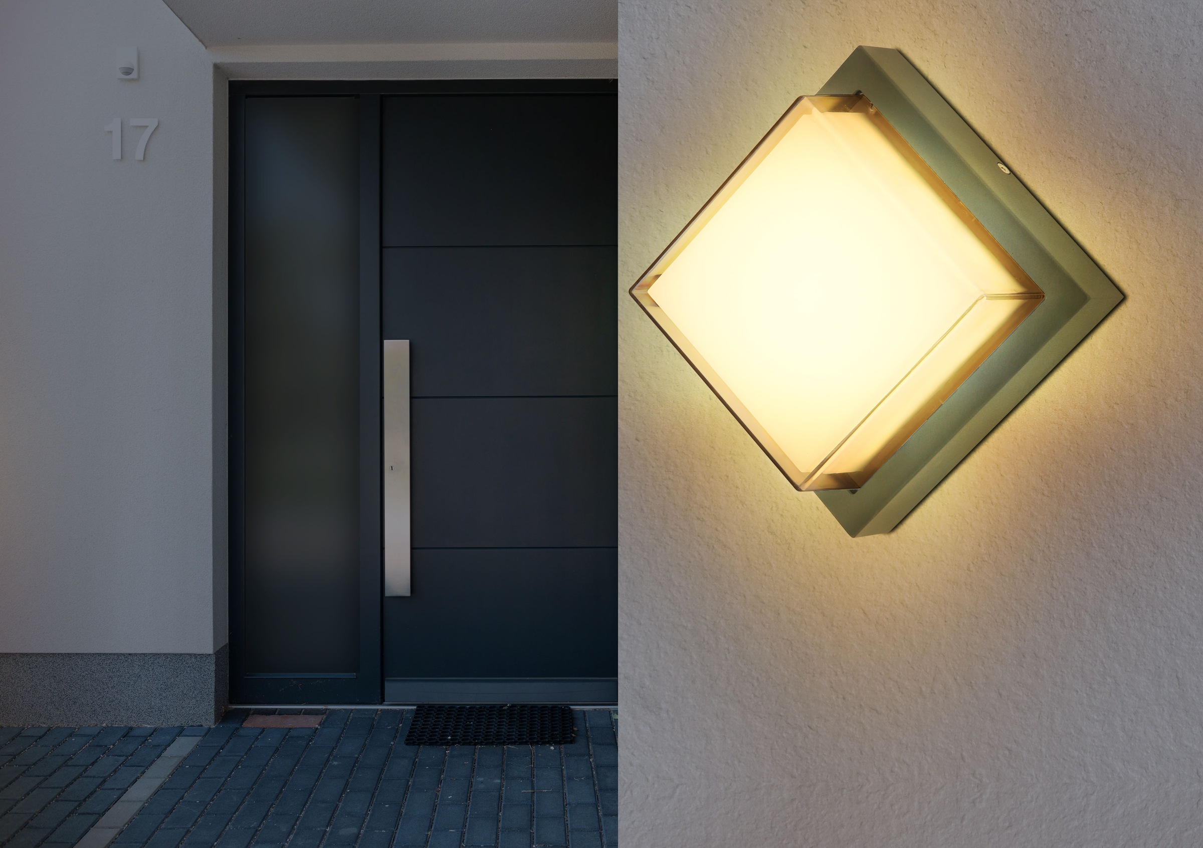 GLOBO LIGHTING LED Außen-Wandleuchte »JALLA«, Leuchtmittel LED-Modul | LED fest integriert, Außenbereich/IP54/3000K/anthrazit/opal