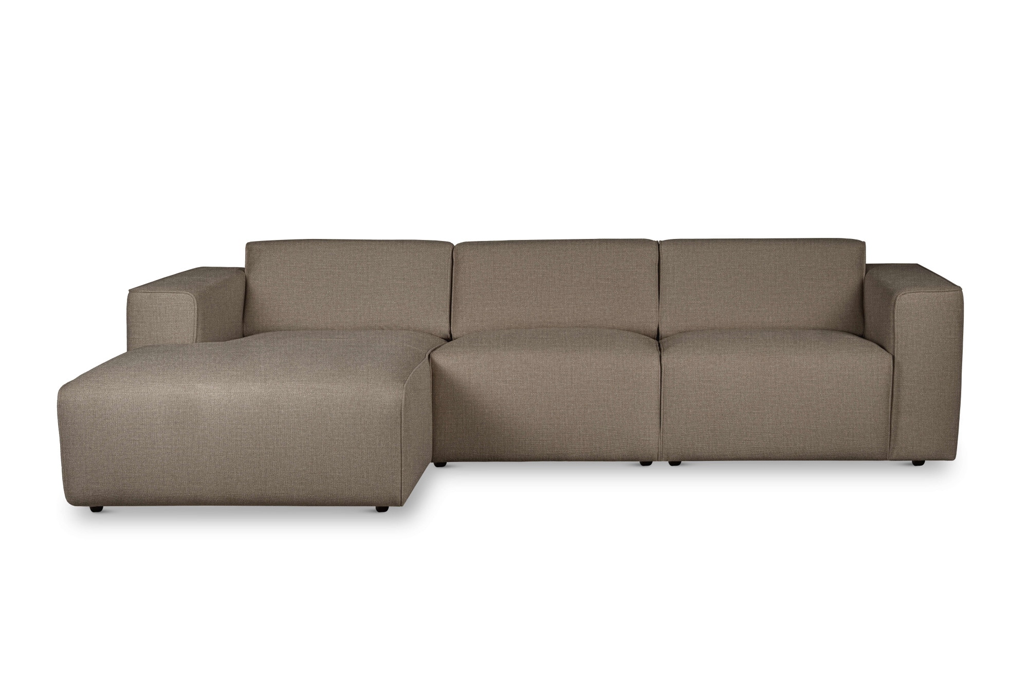 andas Ecksofa »Noord mit Kedernaht, Breite 281 cm, L-Form« Cord, Struktur, Webstoff, mit Wellenunterfederung, Massivholzrahmen
