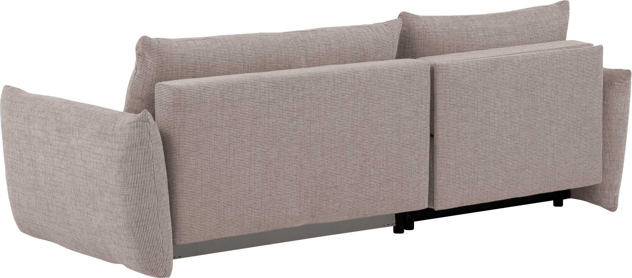 INOSIGN Ecksofa »MAVAS Schlafsofa mit Bettkasten, L-Form,«, ca.257/127cm (Liegefläche 212/145 cm), Cord, Chenille, Struktur