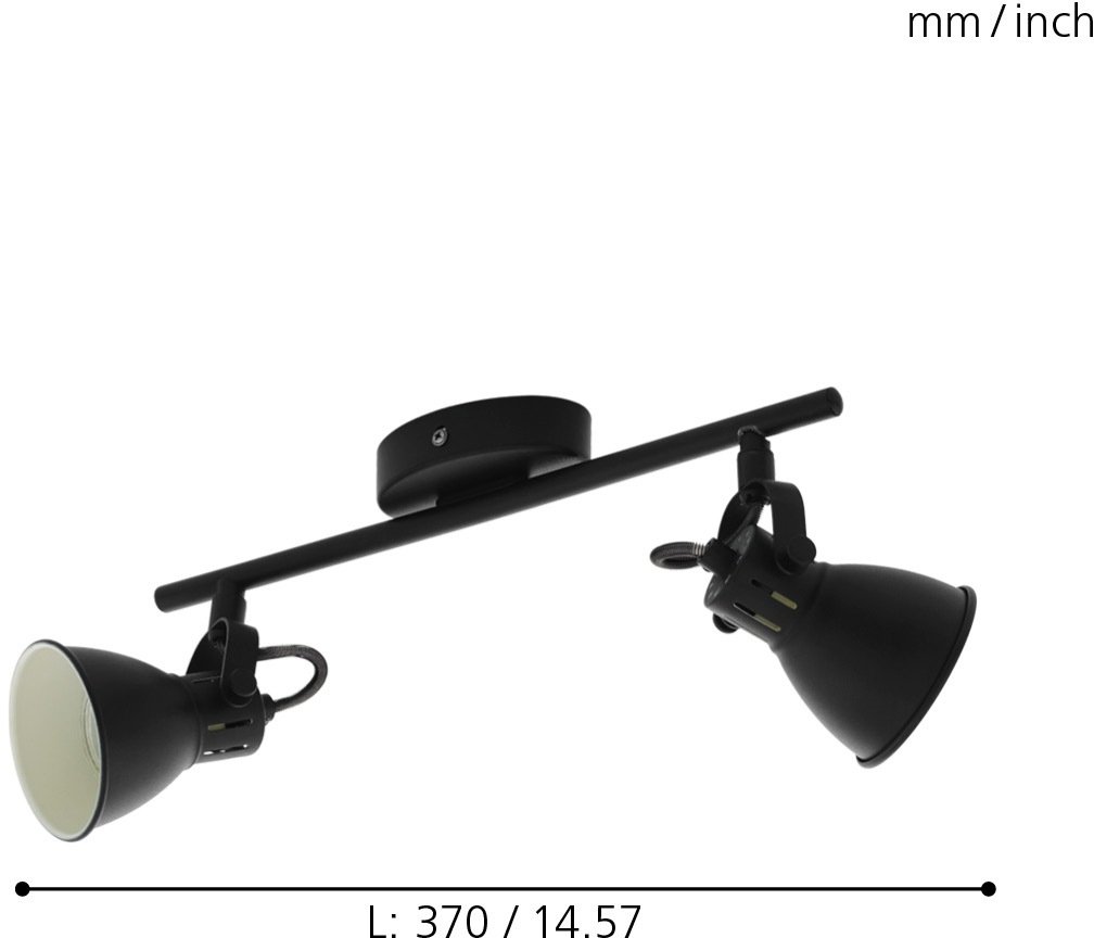 EGLO LED Deckenspots »SERAS 2«, 2 flammig, Leuchtmittel LED-Board-GU10 | LED wechselbar, LED Deckenleuchte, LED Deckenlampe