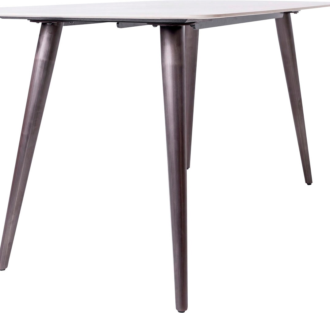 Leonique Esstisch »Fremont«, Keramik-Esstisch, Marmoroptik, Metallbeine schwarz, ca. 160x90x76 cm